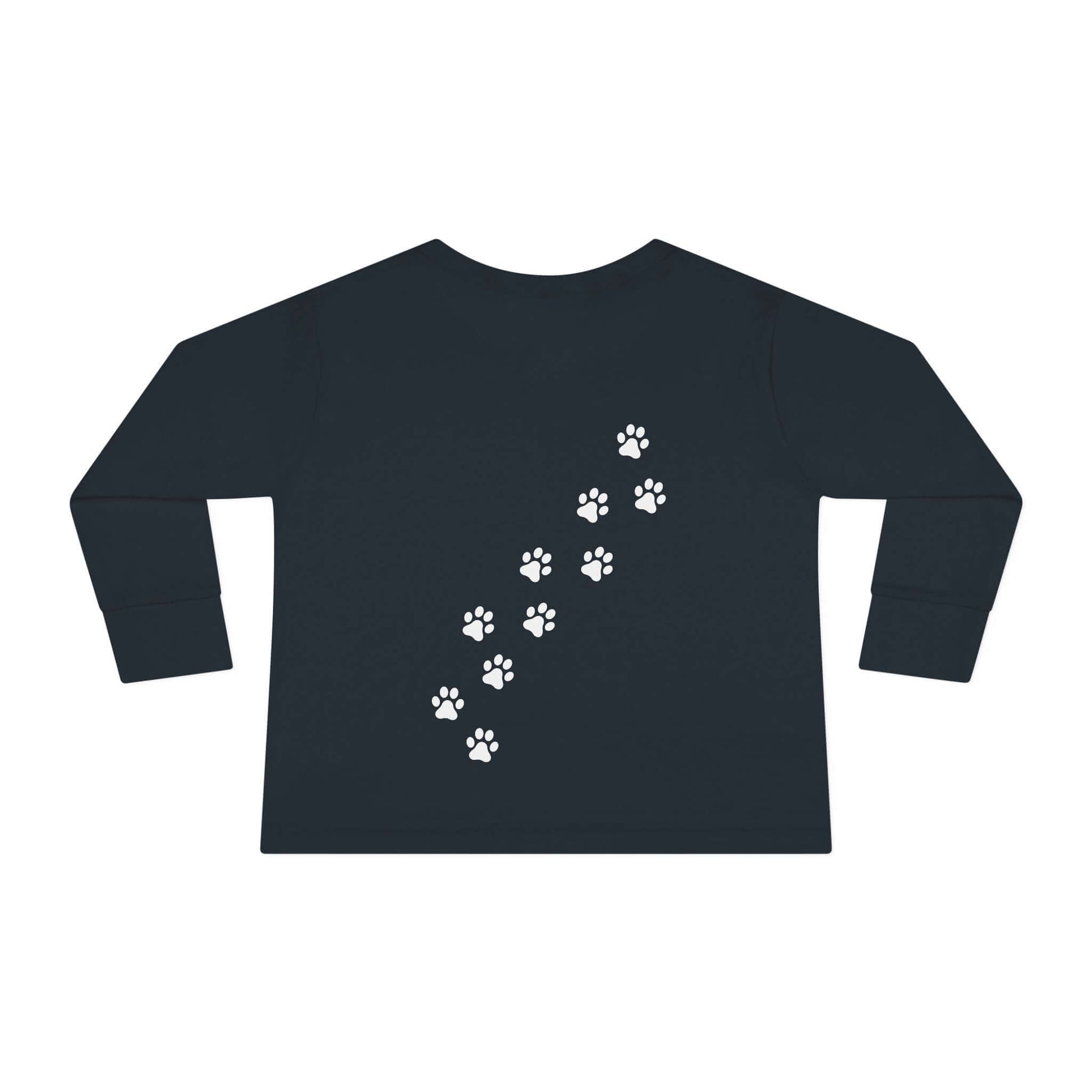 "Meow Cat" Toddler Long Sleeve Tee – Unisex Soft Cotton Shirt with Cute Cat Face & Paw Print Design | Best Deals & Free Shipping | Best Deals & Free Shipping | Best Deals & Free Shipping, Brand63