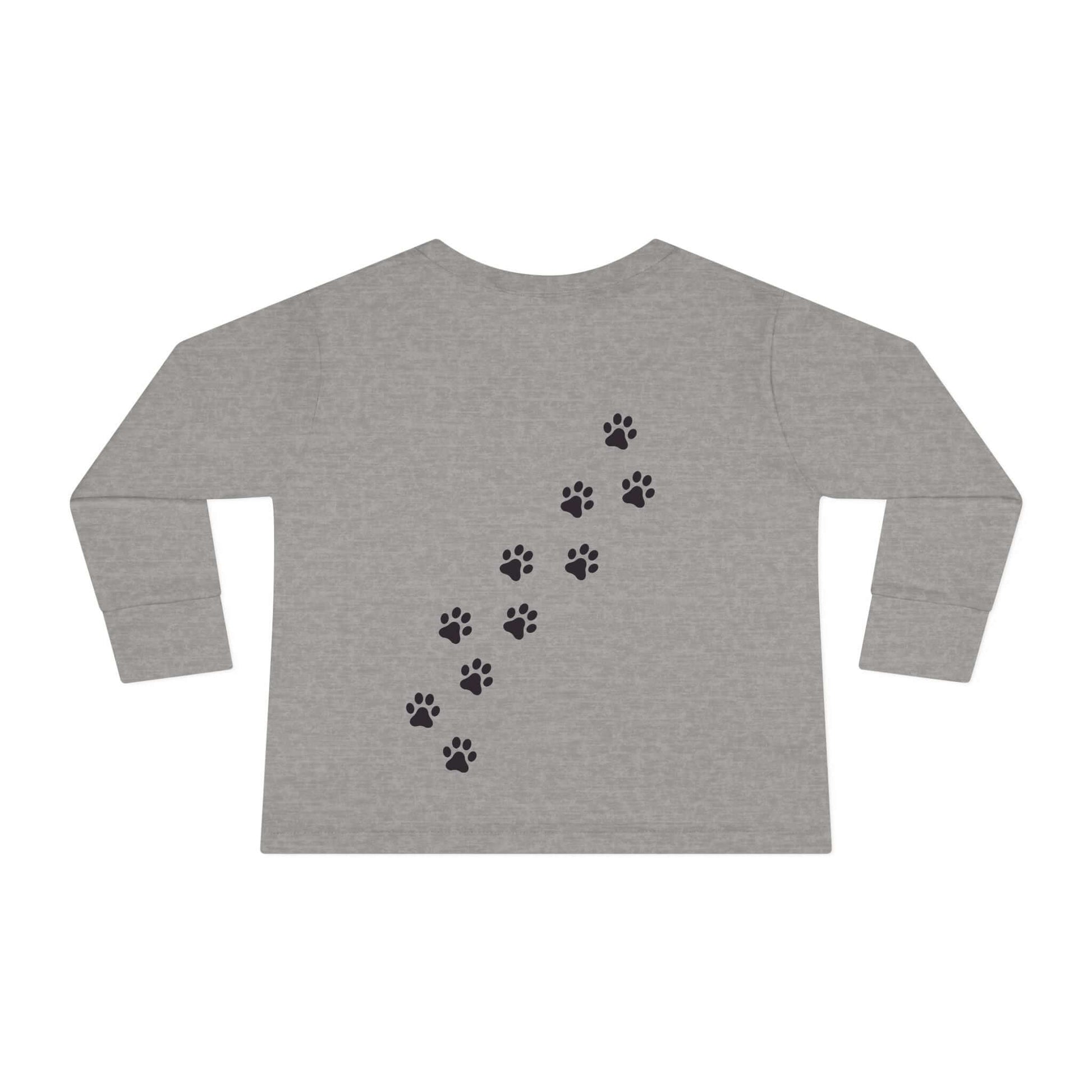 "Meow Cat" Toddler Long Sleeve Tee – Unisex Soft Cotton Shirt with Cute Cat Face & Paw Print Design | Best Deals & Free Shipping | Best Deals & Free Shipping | Best Deals & Free Shipping, Brand63