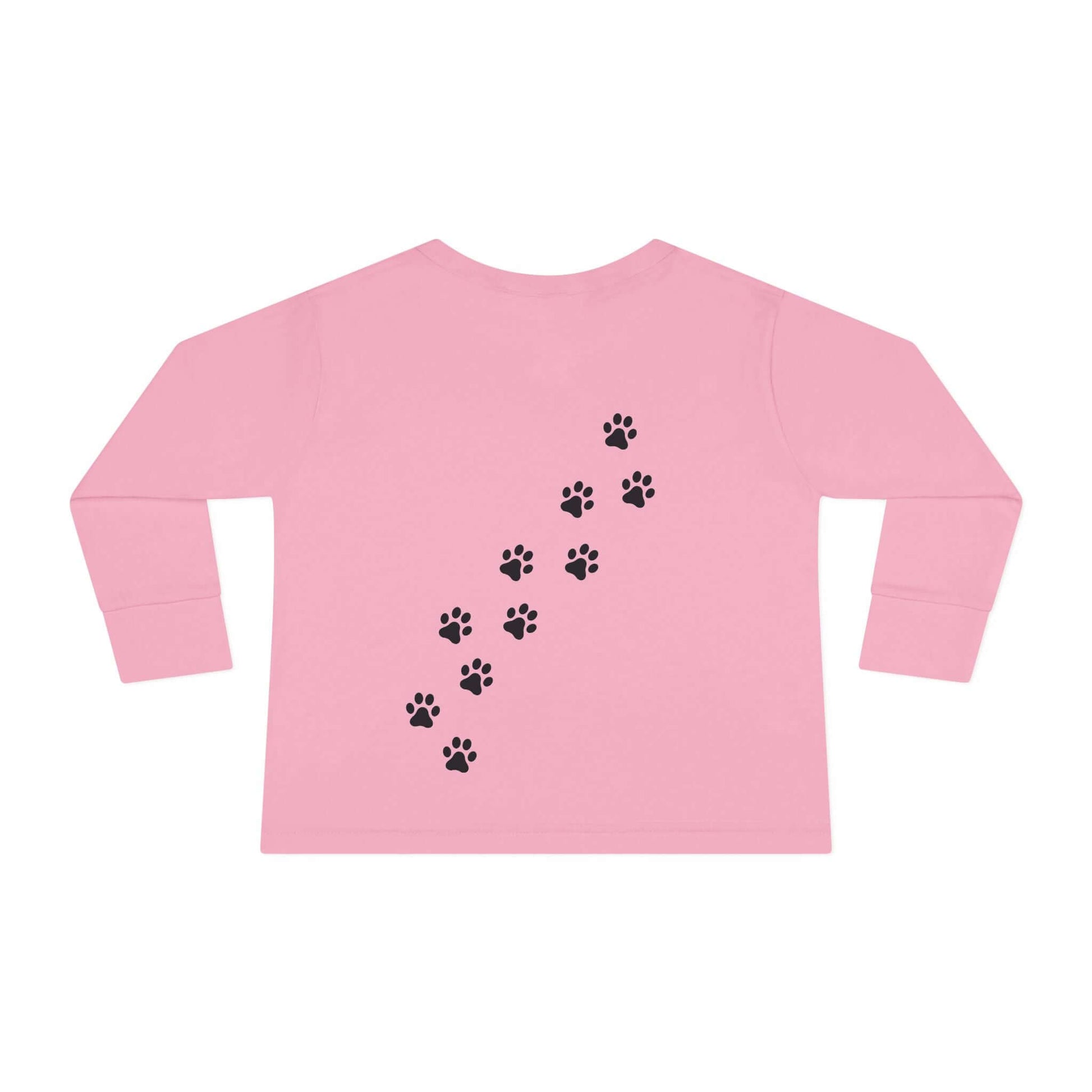 "Meow Cat" Toddler Long Sleeve Tee – Unisex Soft Cotton Shirt with Cute Cat Face & Paw Print Design | Best Deals & Free Shipping | Best Deals & Free Shipping | Best Deals & Free Shipping, Brand63
