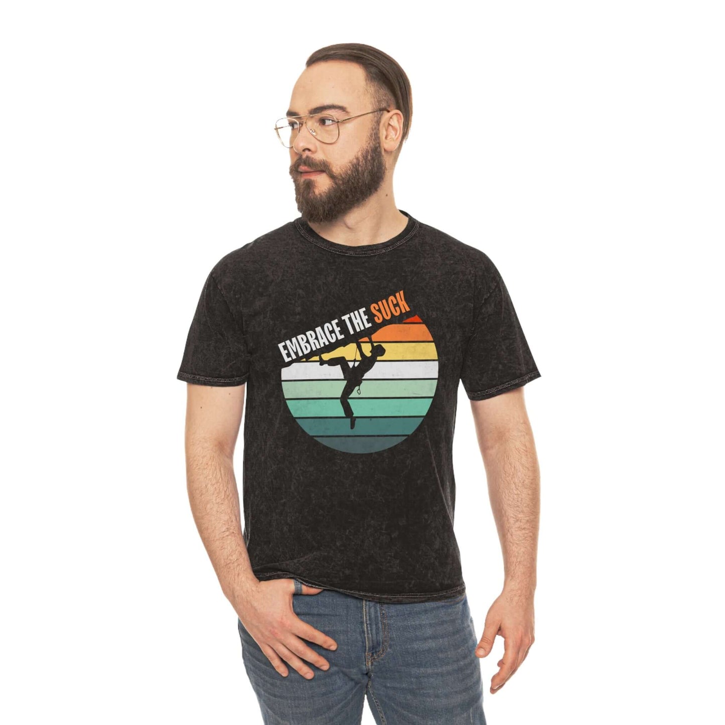 Military Inspired Mineral Wash Shirt - "Embrace the Suck" Mineral Retro Style Elite, Brand63