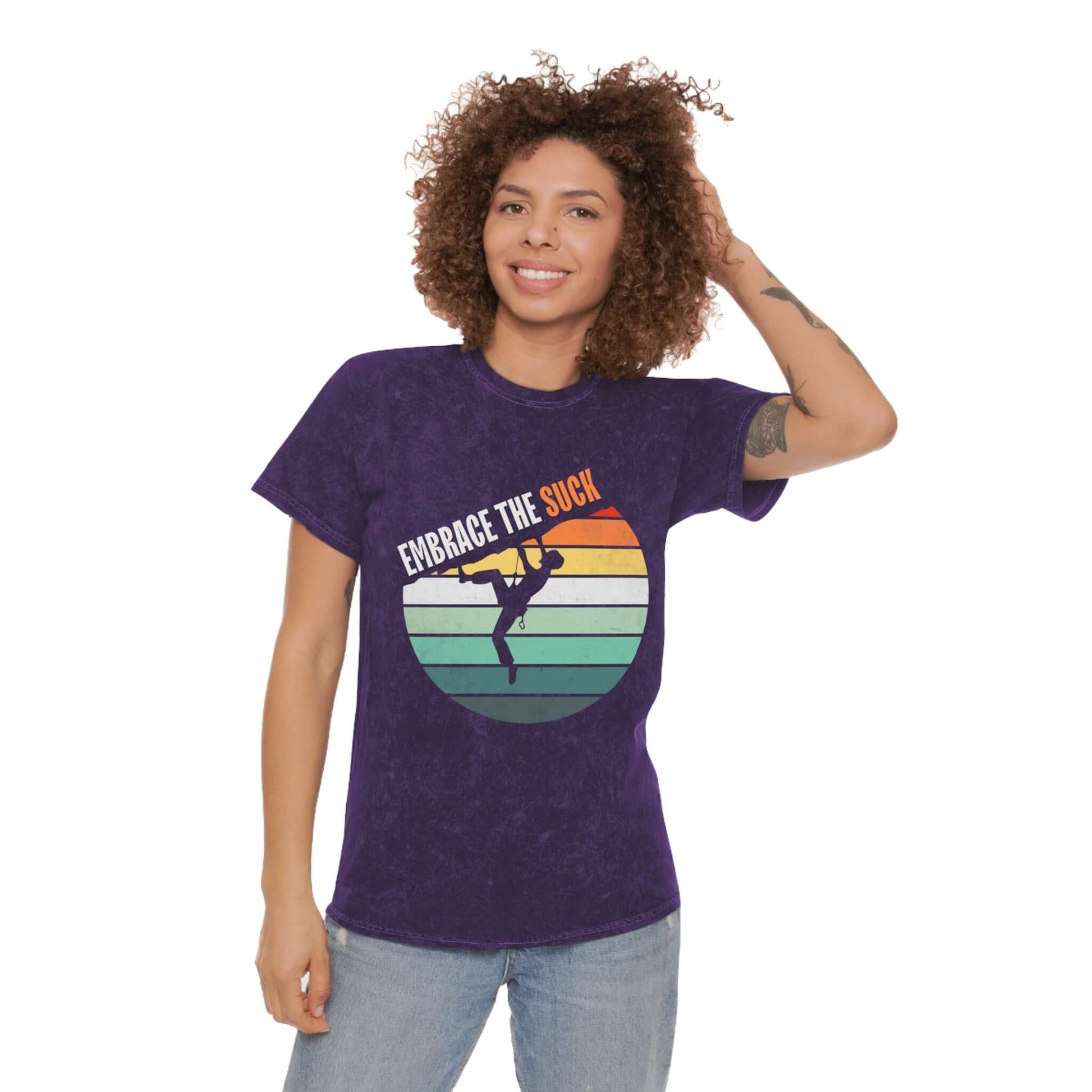 Military Inspired Mineral Wash Shirt - "Embrace the Suck" Mineral Retro Style Elite, Brand63