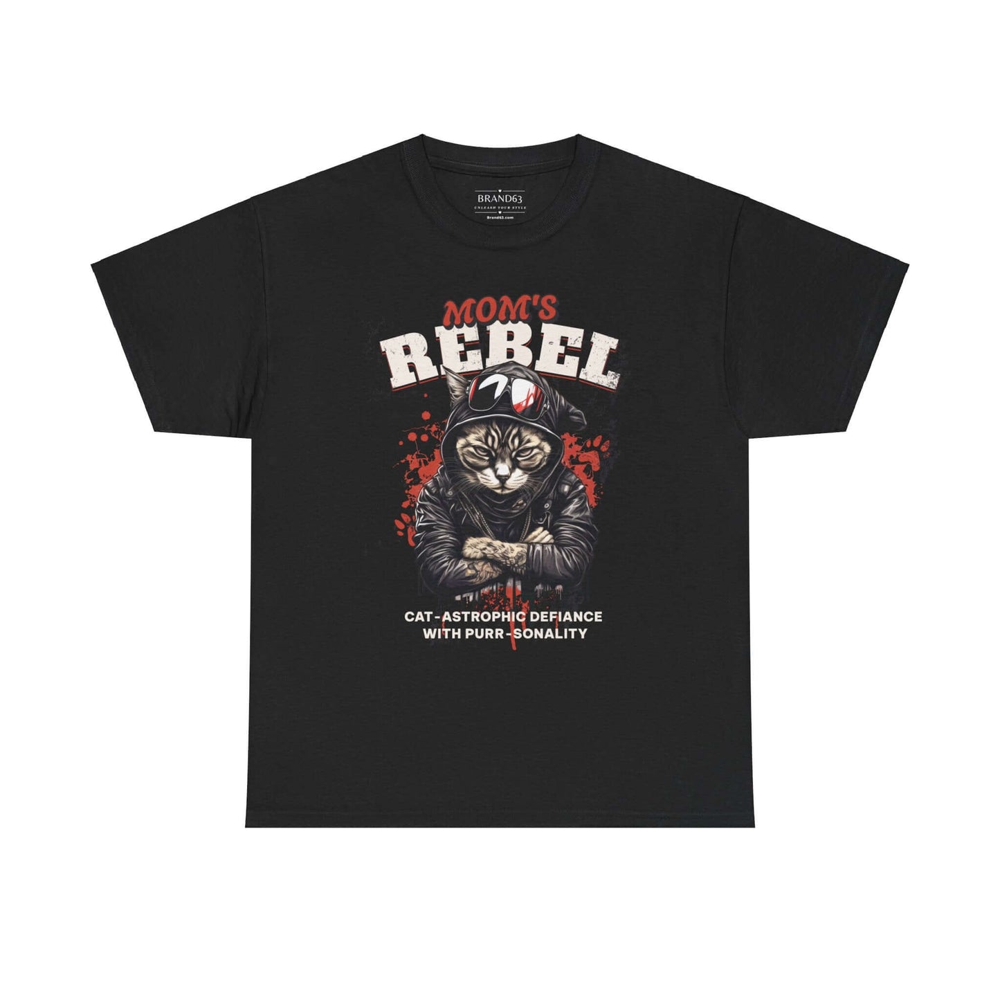 Mom's Rebel Cat Cotton Tee, Brand63