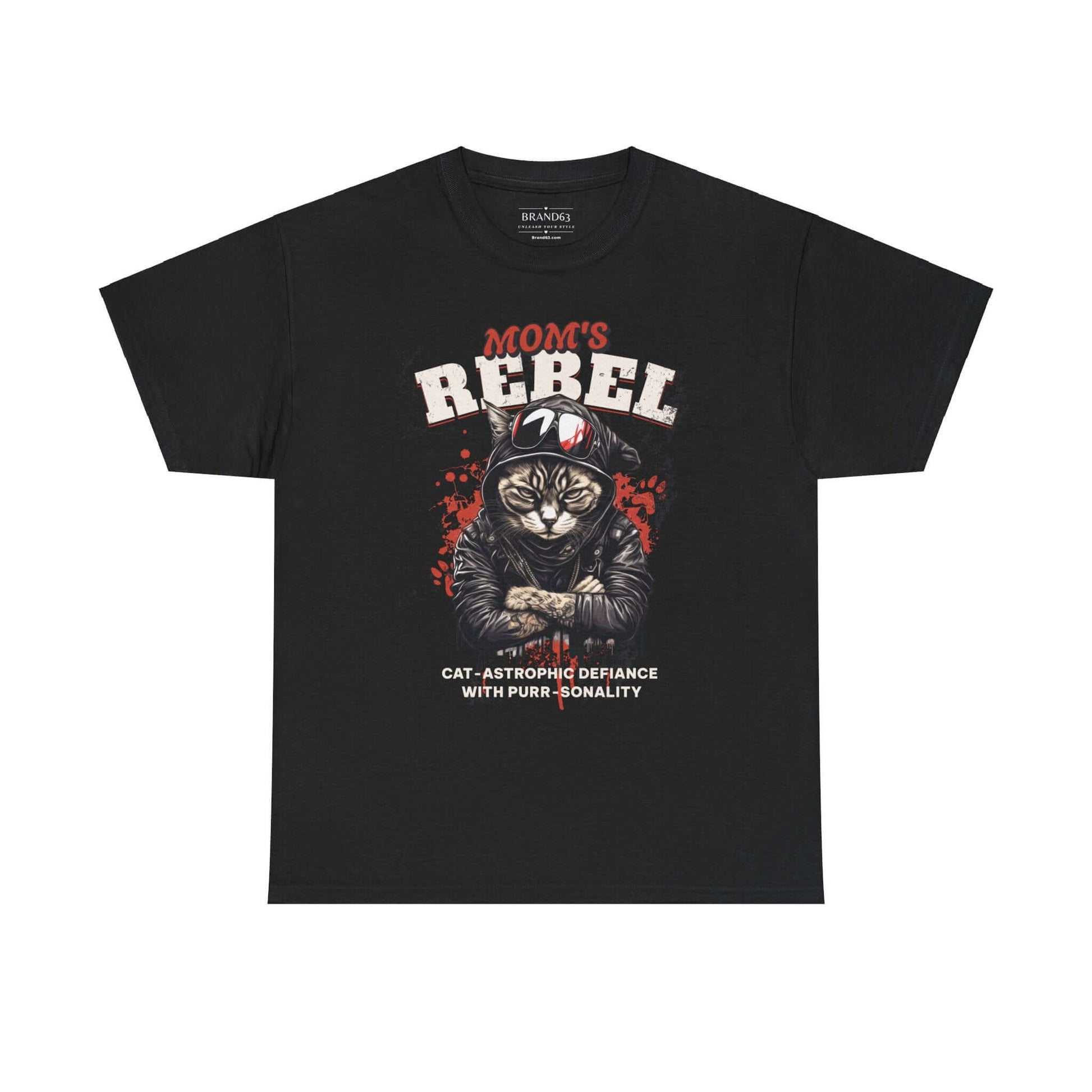 Mom's Rebel Cat Cotton Tee, Brand63
