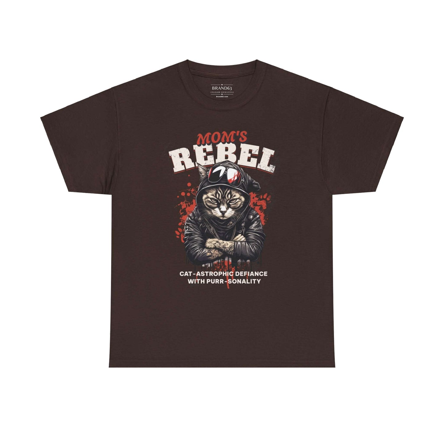 Mom's Rebel Cat Cotton Tee, Brand63