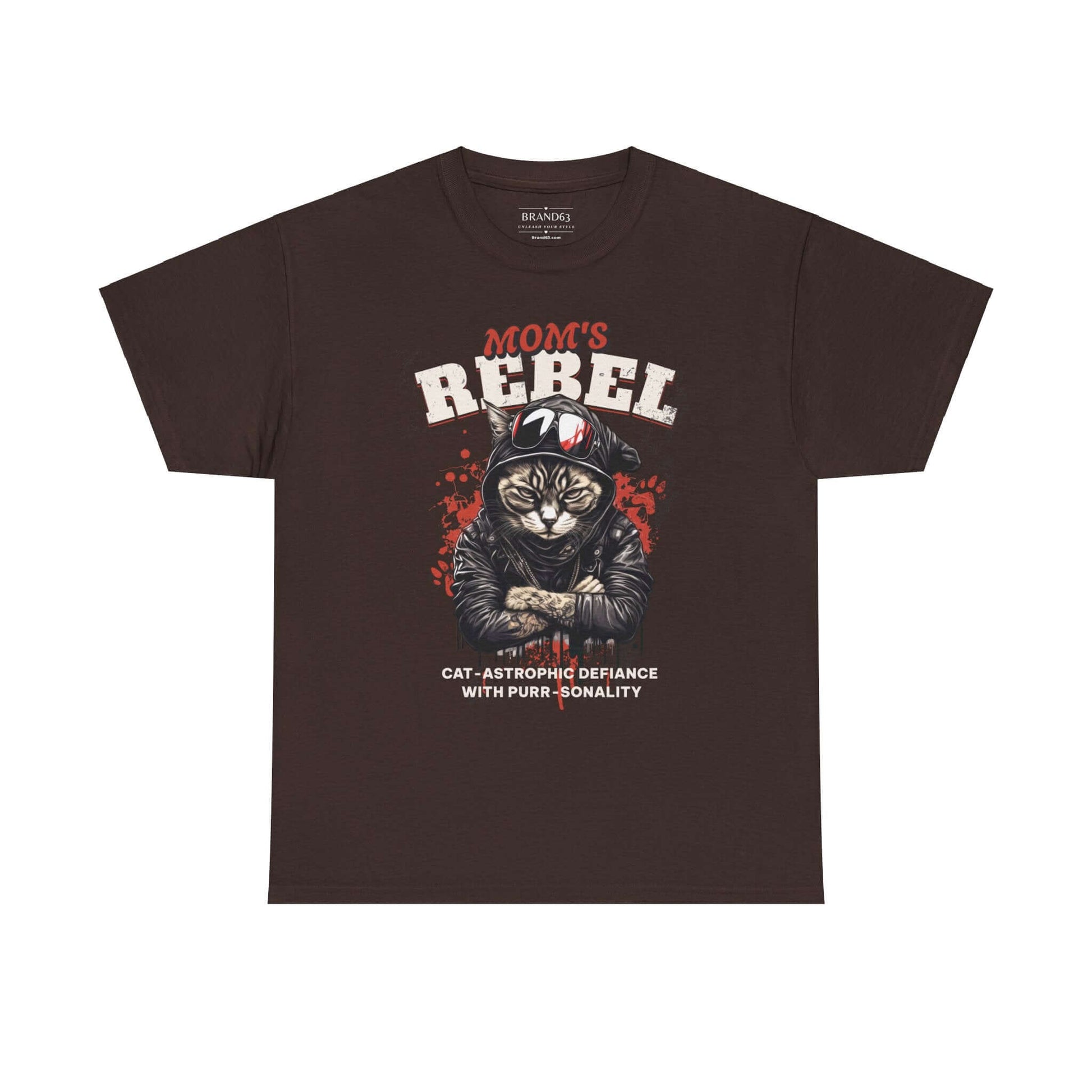 Mom's Rebel Cat Cotton Tee, Brand63