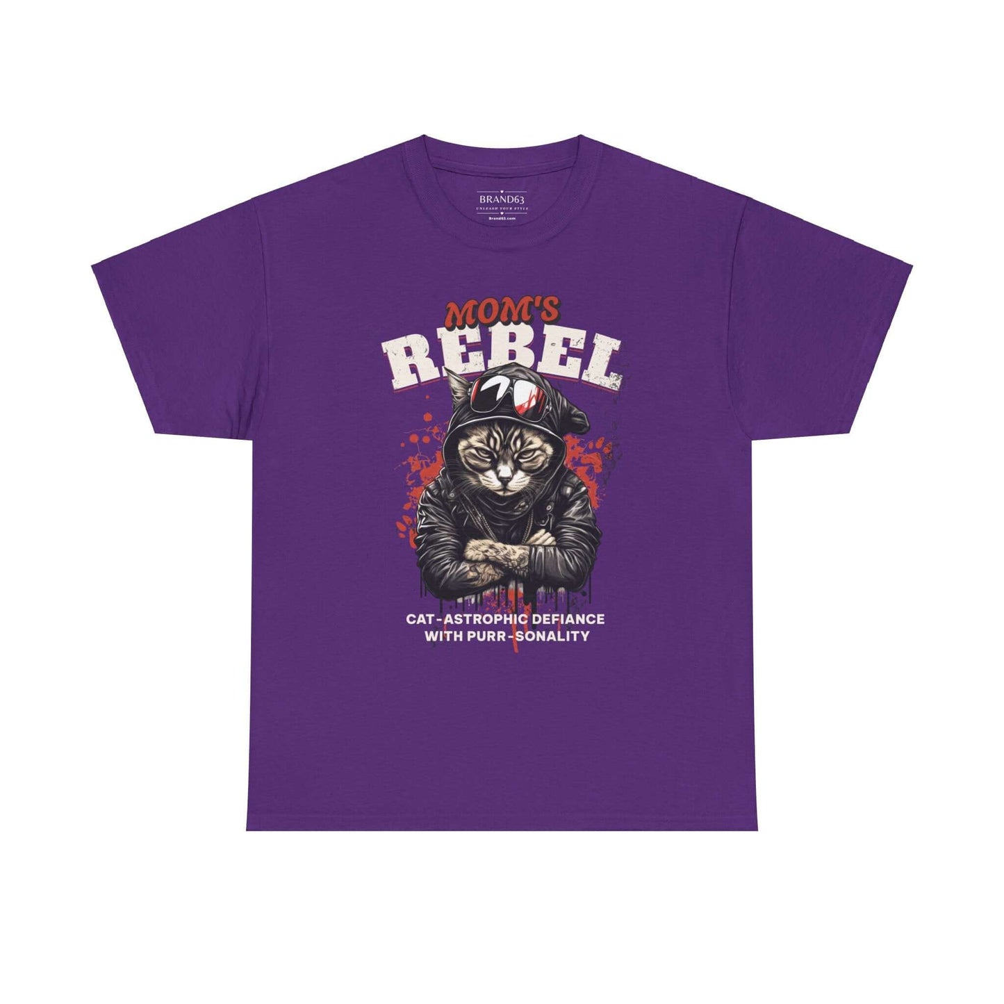 Mom's Rebel Cat Cotton Tee, Brand63