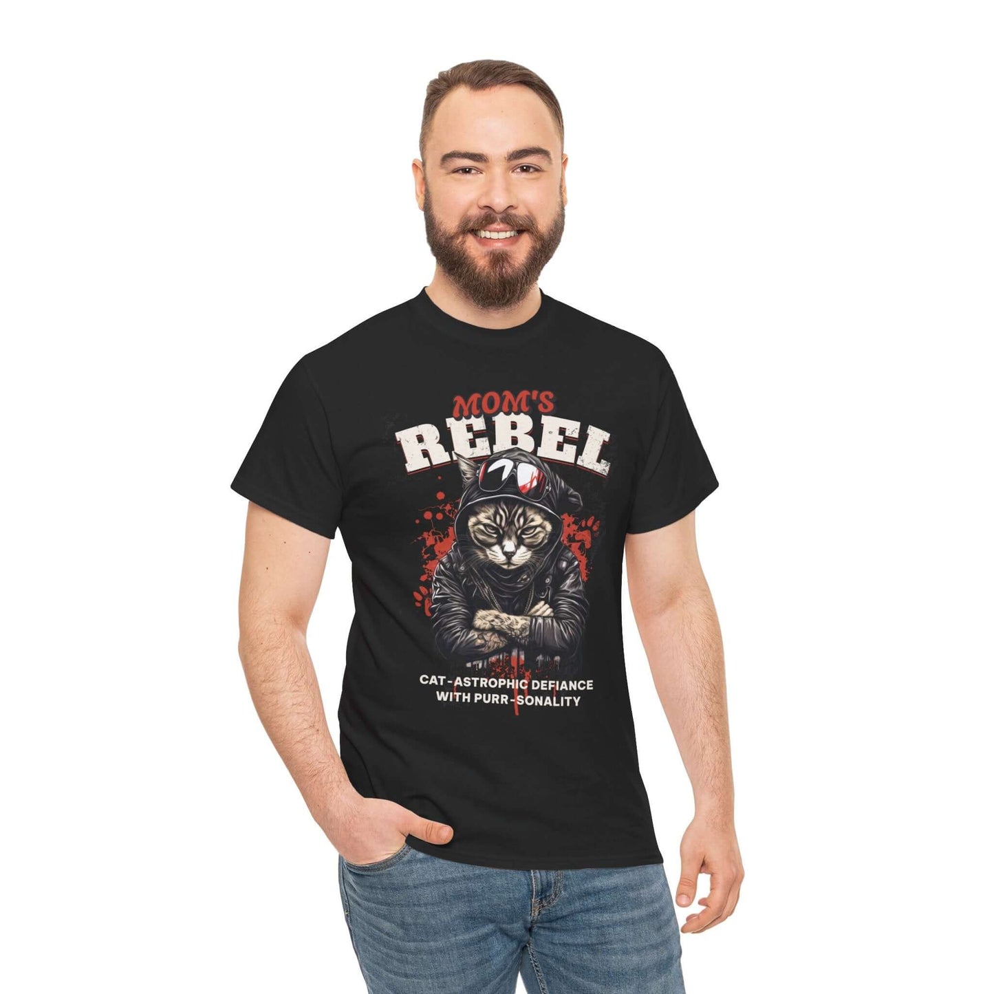 Mom's Rebel Cat Cotton Tee, Brand63
