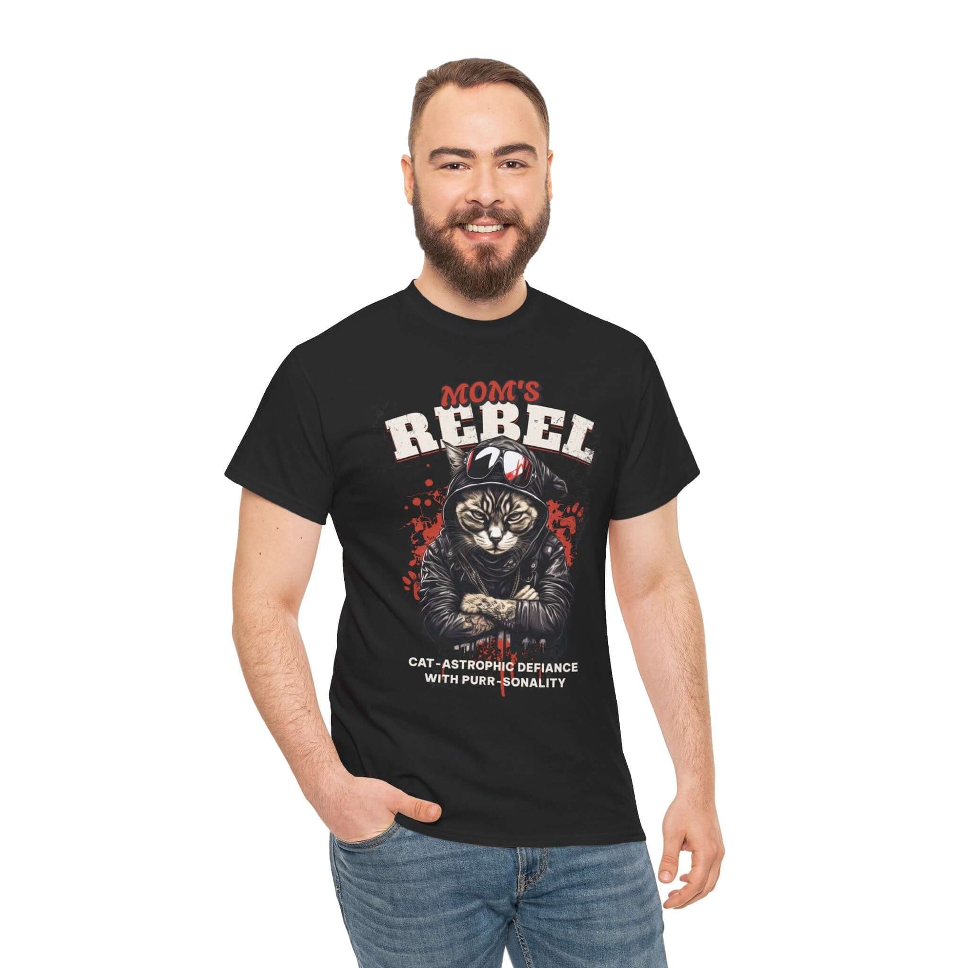 Mom's Rebel Cat Cotton Tee, Brand63