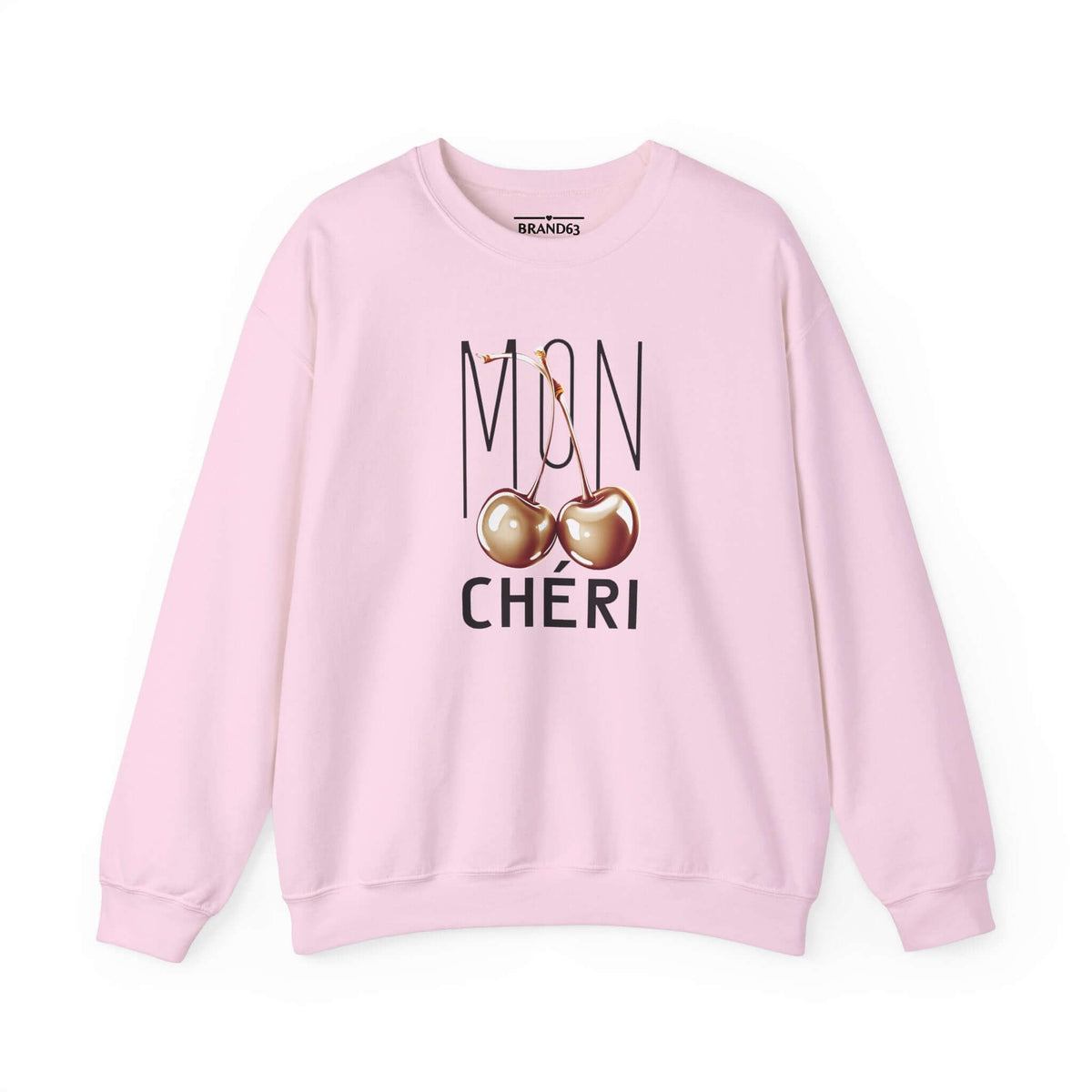 Mon Cheri Art Deco Sweatshirt, Exclusive Gold Cherries Design, Brand63