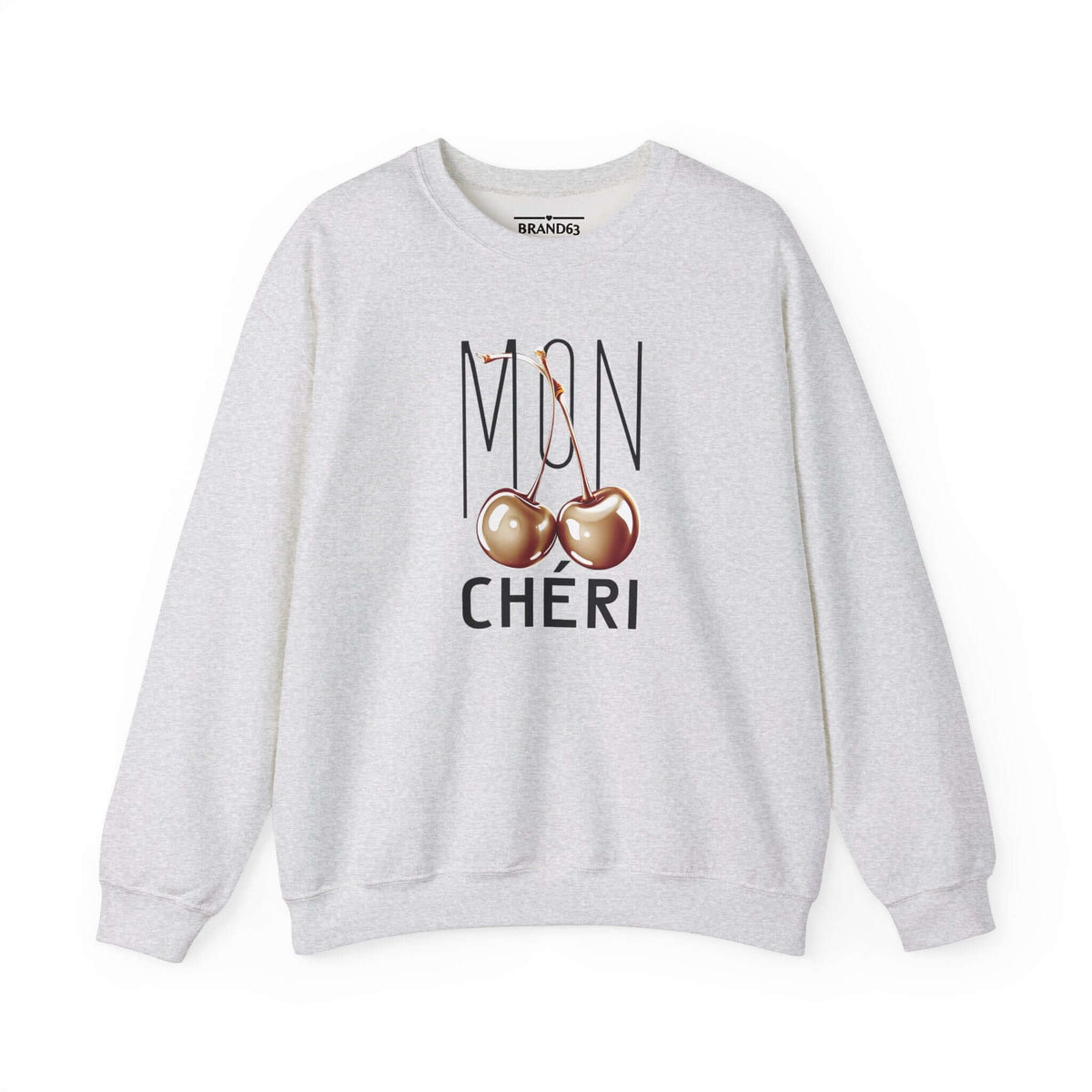 Mon Cheri Art Deco Sweatshirt, Exclusive Gold Cherries Design, Brand63