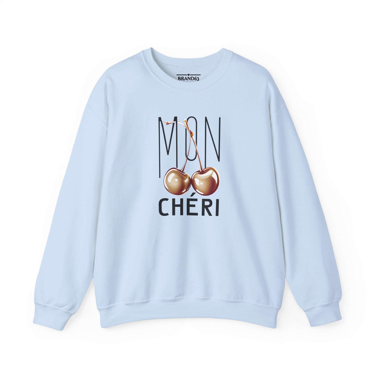 Mon Cheri Art Deco Sweatshirt, Exclusive Gold Cherries Design, Brand63