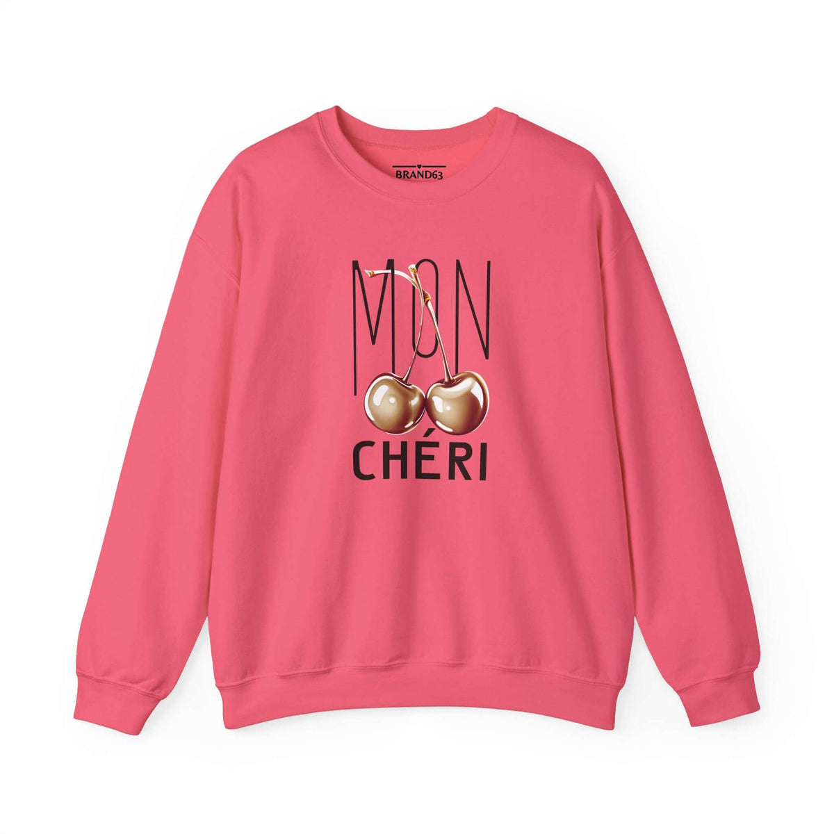Mon Cheri Art Deco Sweatshirt, Exclusive Gold Cherries Design, Brand63