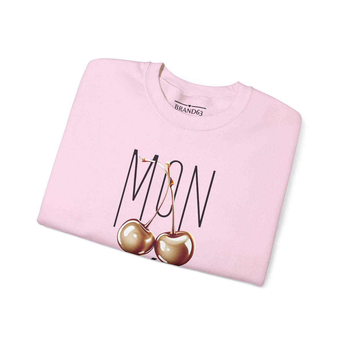 Mon Cheri Art Deco Sweatshirt, Exclusive Gold Cherries Design, Brand63