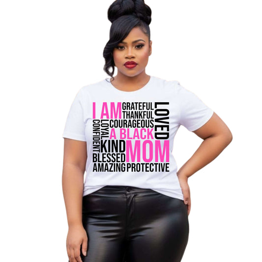 Mother's Day Black Mother Graphic Tee, Brand63