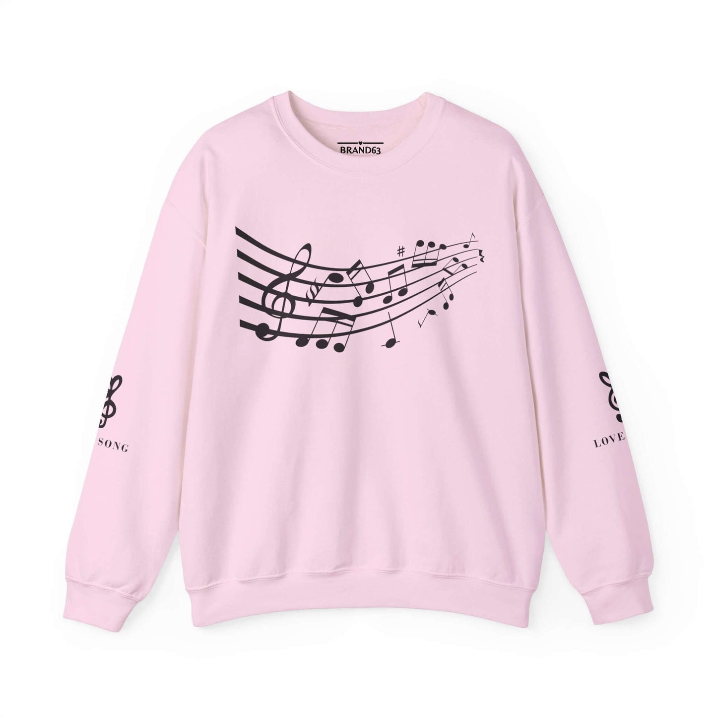Musical Notes Crewneck Sweatshirt – Perfect for Music Lovers, Brand63