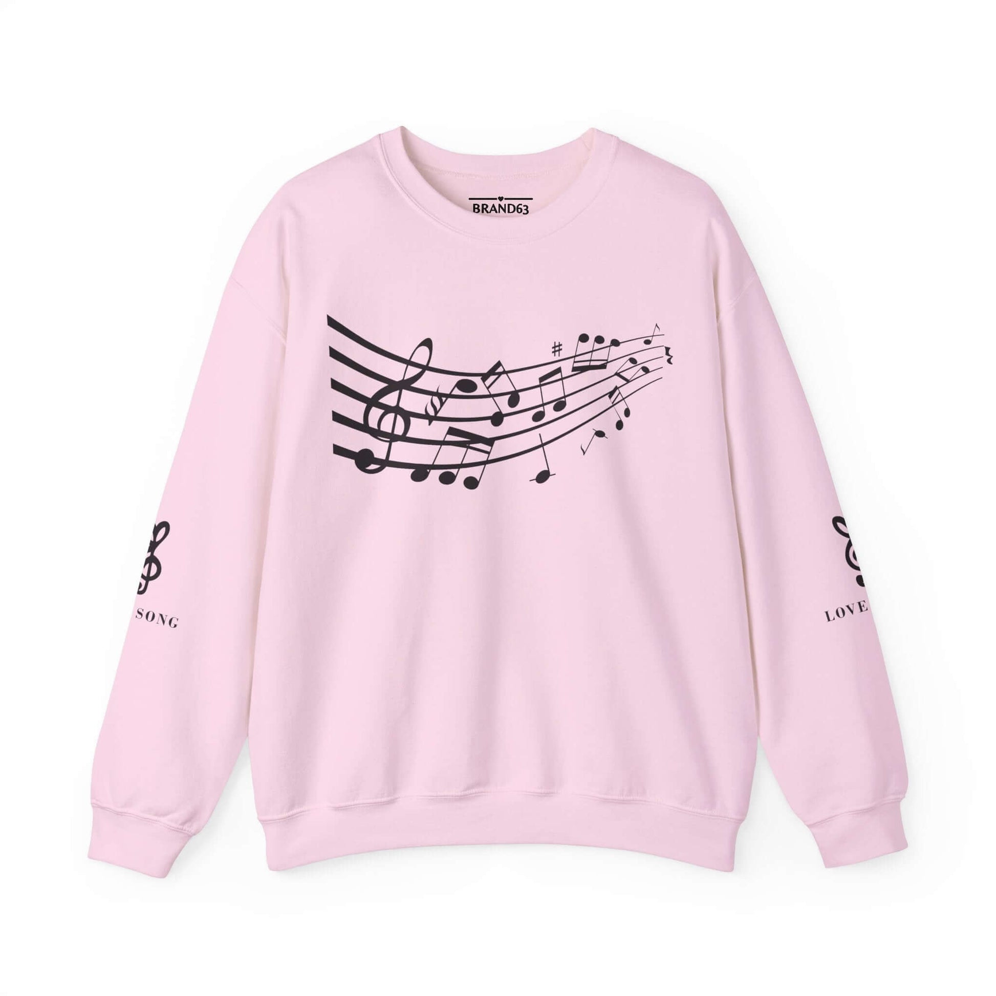 Musical Notes Crewneck Sweatshirt – Perfect for Music Lovers, Brand63