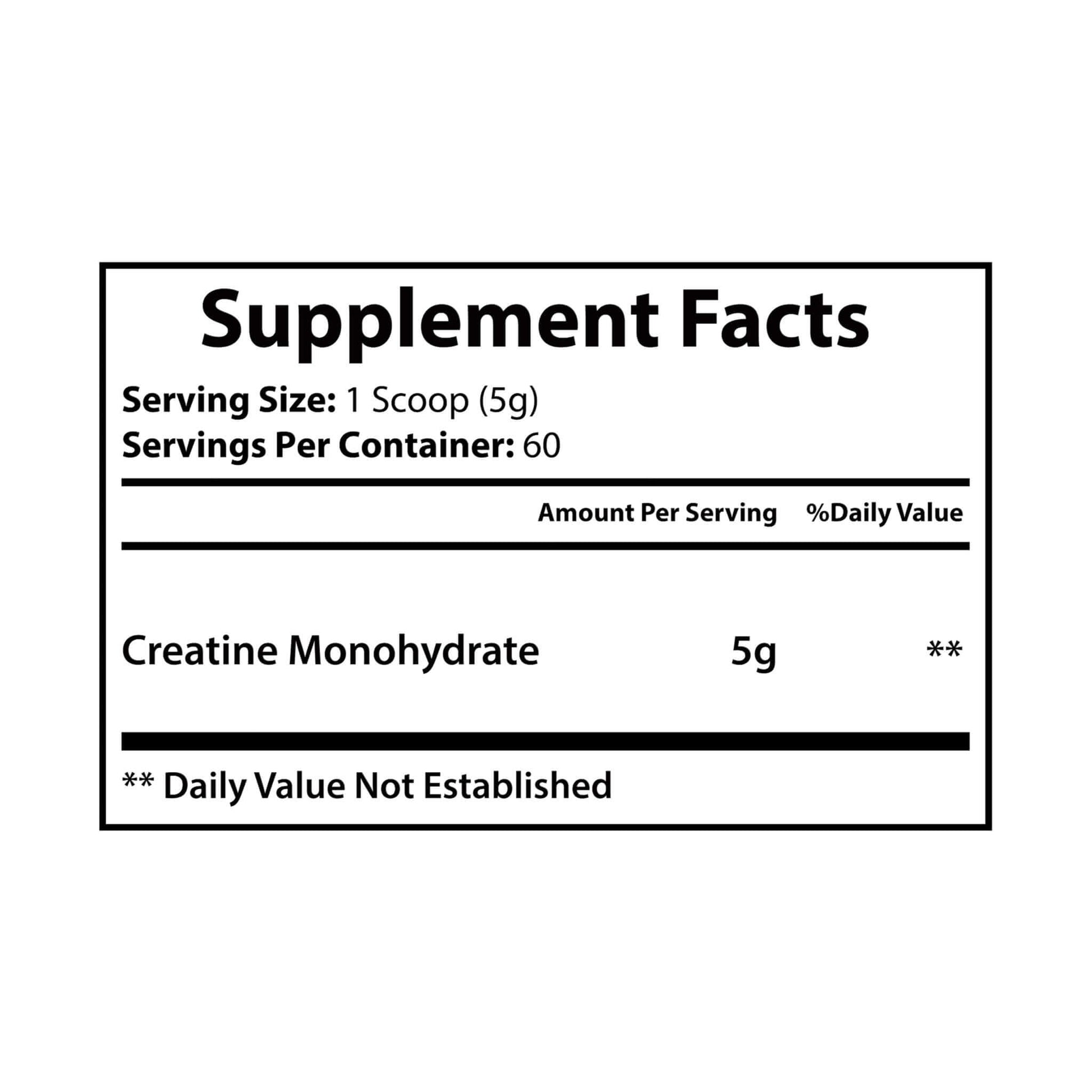 NO JUKKIN! Creatine Monohydrate Supplement (300g, 10.58oz), Brand63