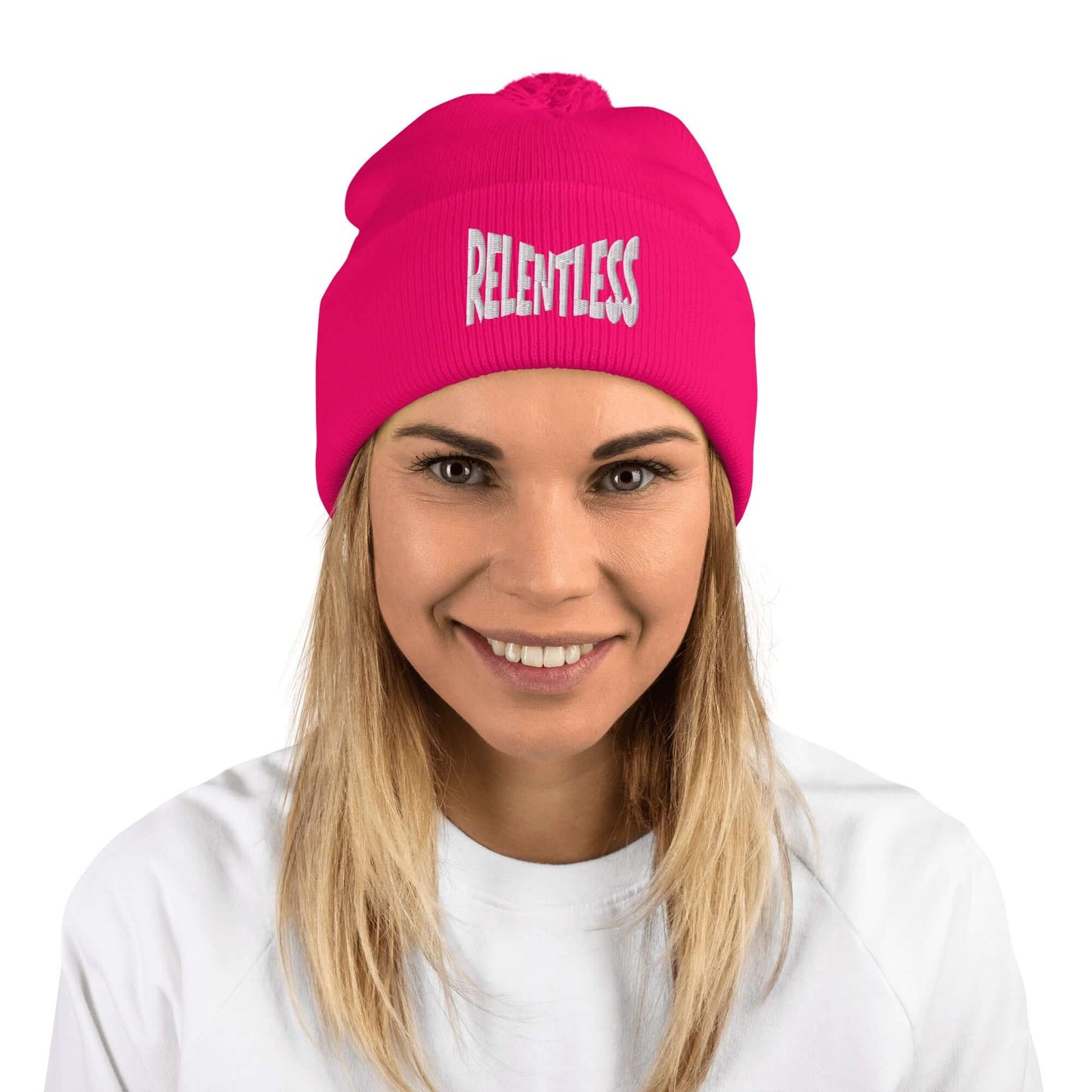 NO JUKKIN! Relentless Pom-Pom Beanie, Brand63