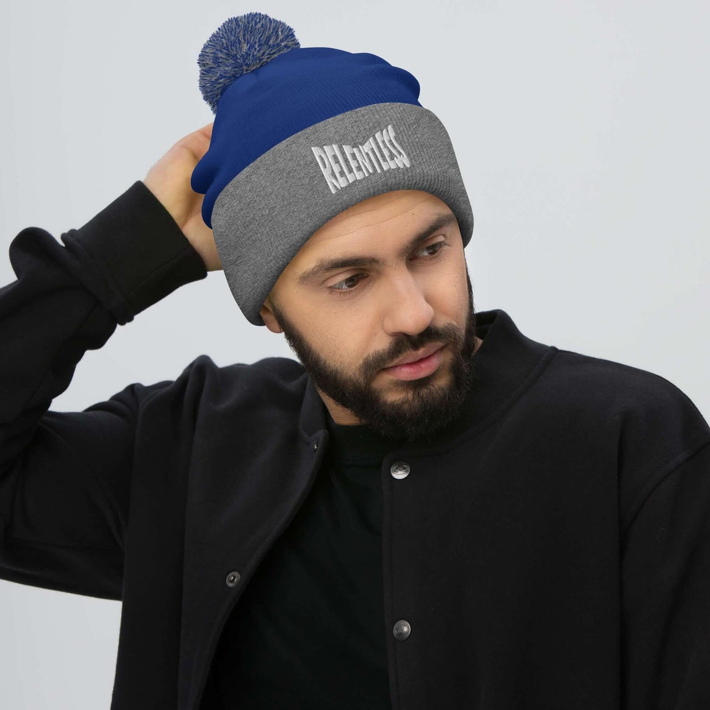 NO JUKKIN! Relentless Pom-Pom Beanie, Brand63