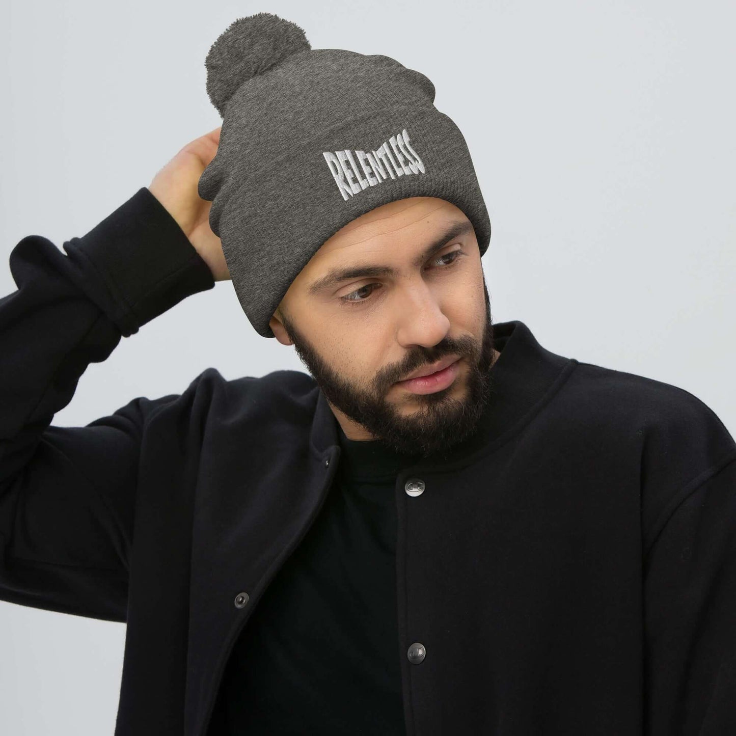 NO JUKKIN! Relentless Pom-Pom Beanie, Brand63