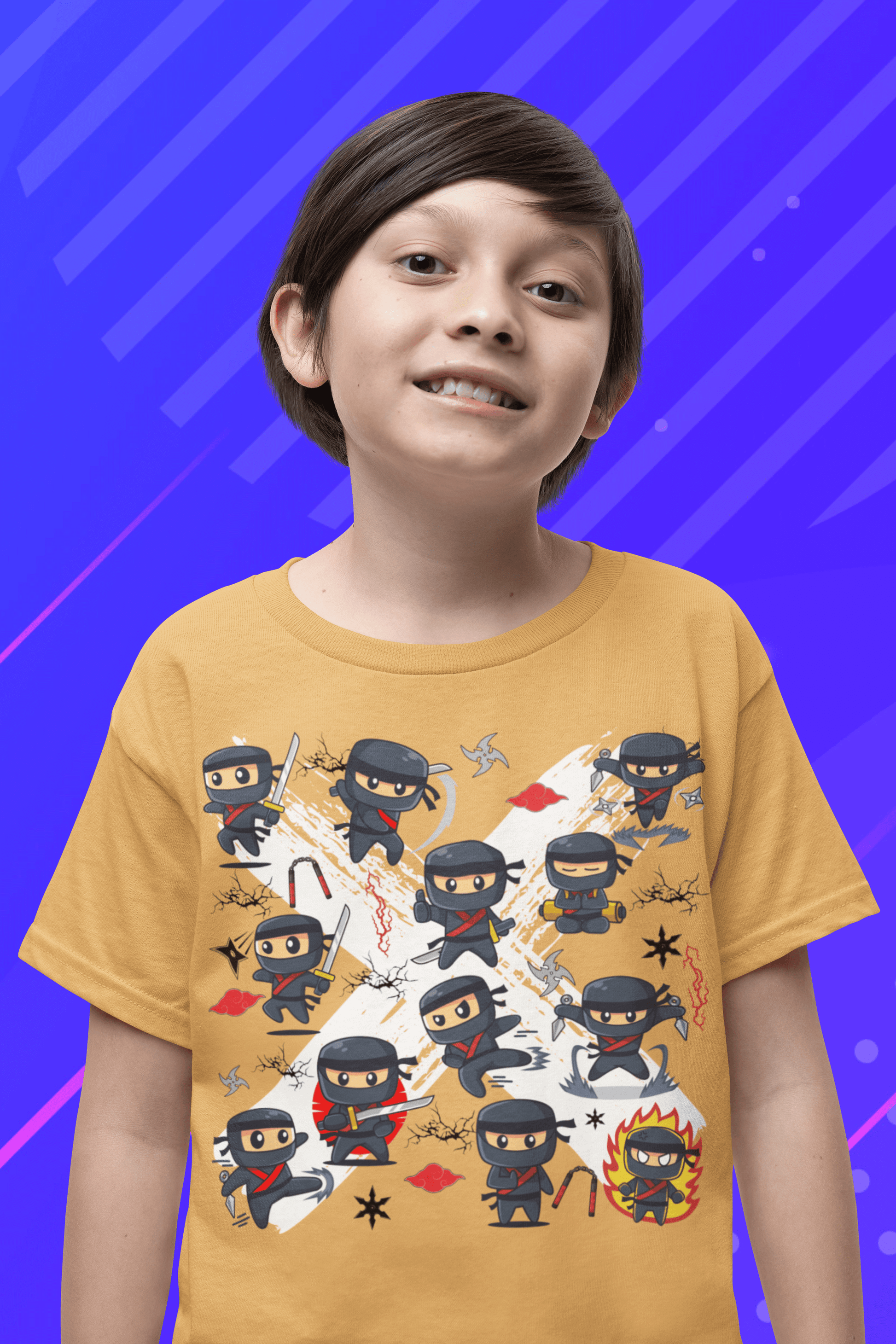 Ninja Warriors Kids Cotton T-Shirt, Brand63