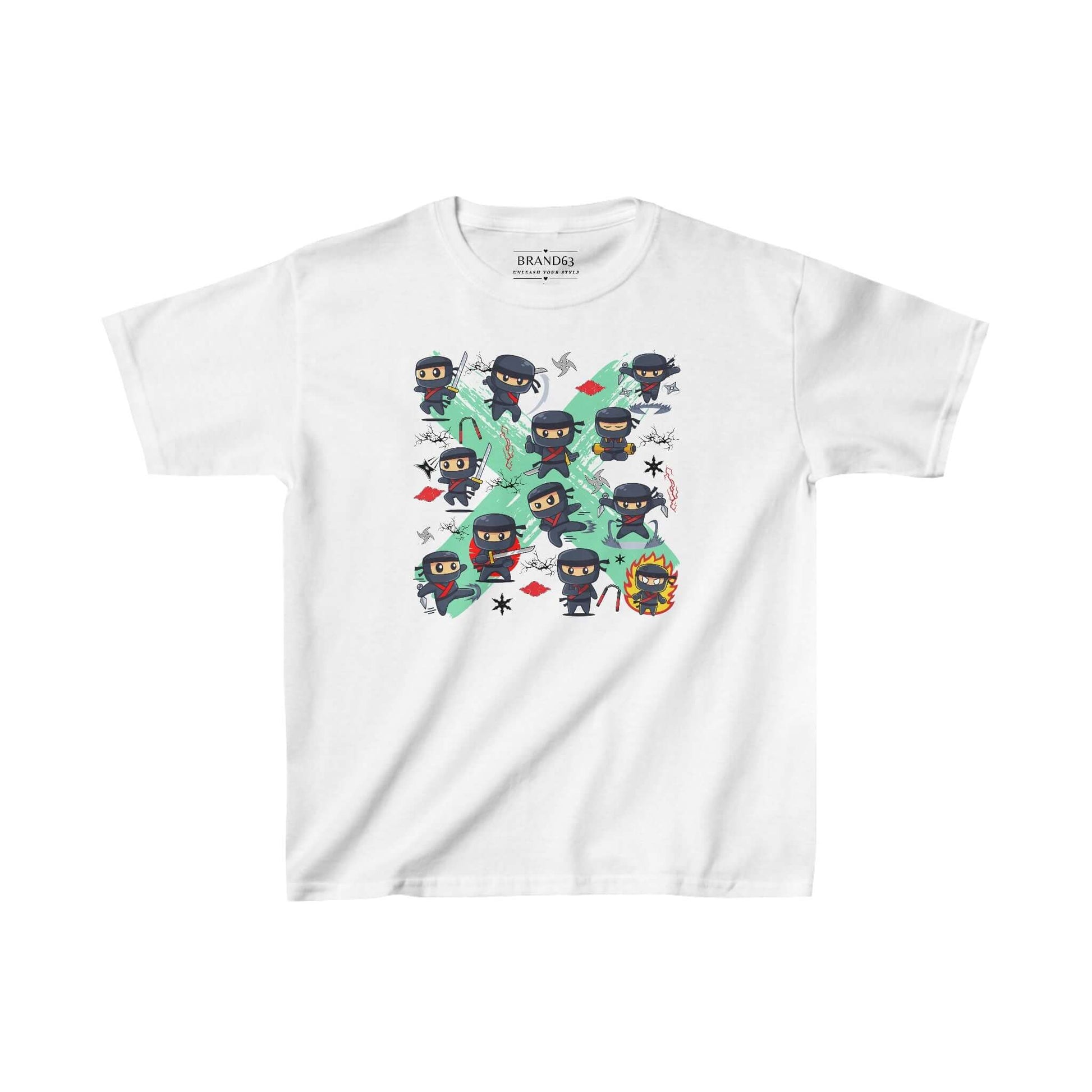 Ninja Warriors Kids Cotton T-Shirt, Brand63