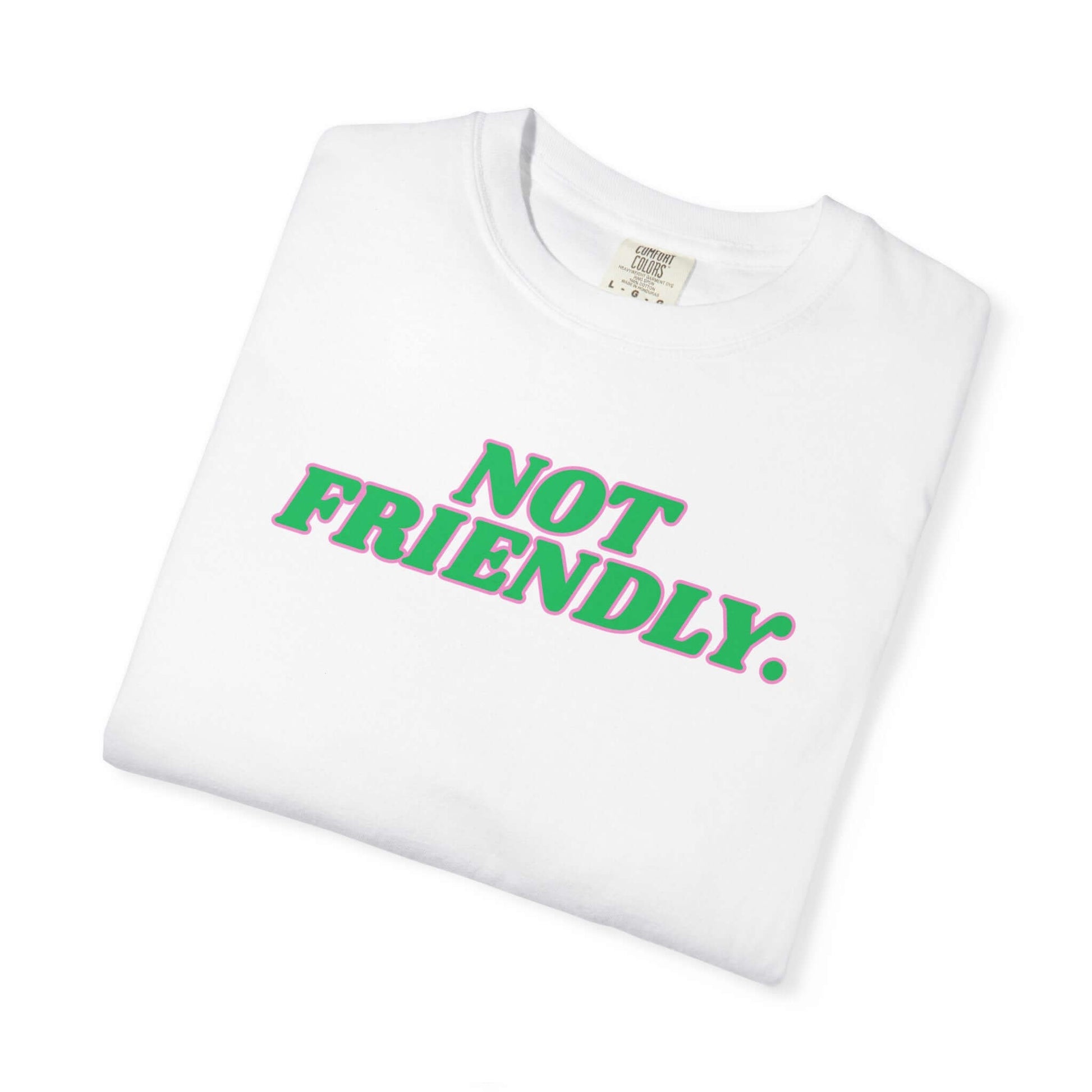 "Not Friendly" Edgy Women's Graphic Tee, Brand63