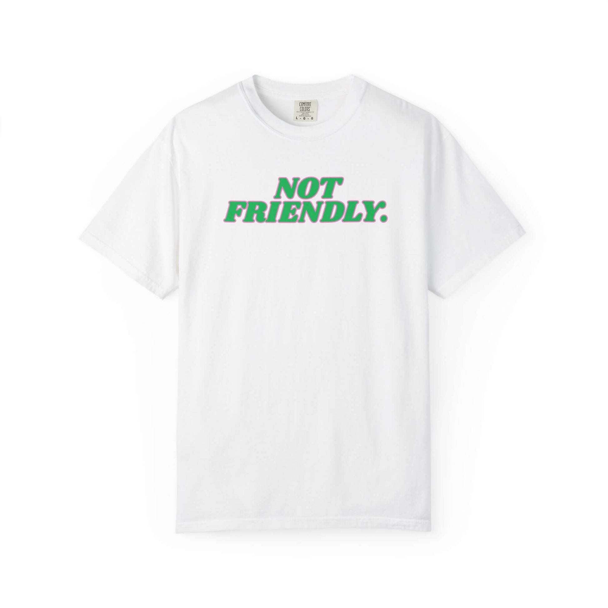 "Not Friendly" Edgy Women's Graphic Tee, Brand63
