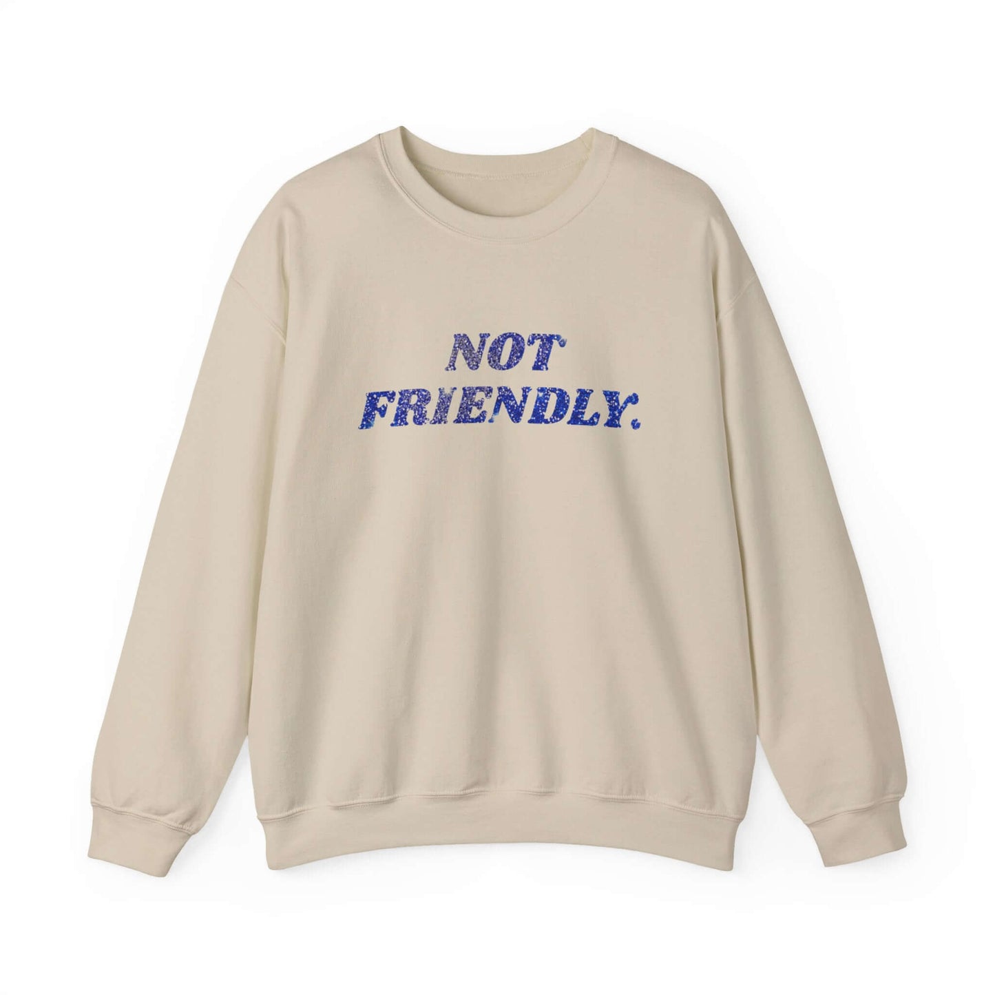 Not Sorry Faux Glitter Crewneck Sweatshirt, Brand63
