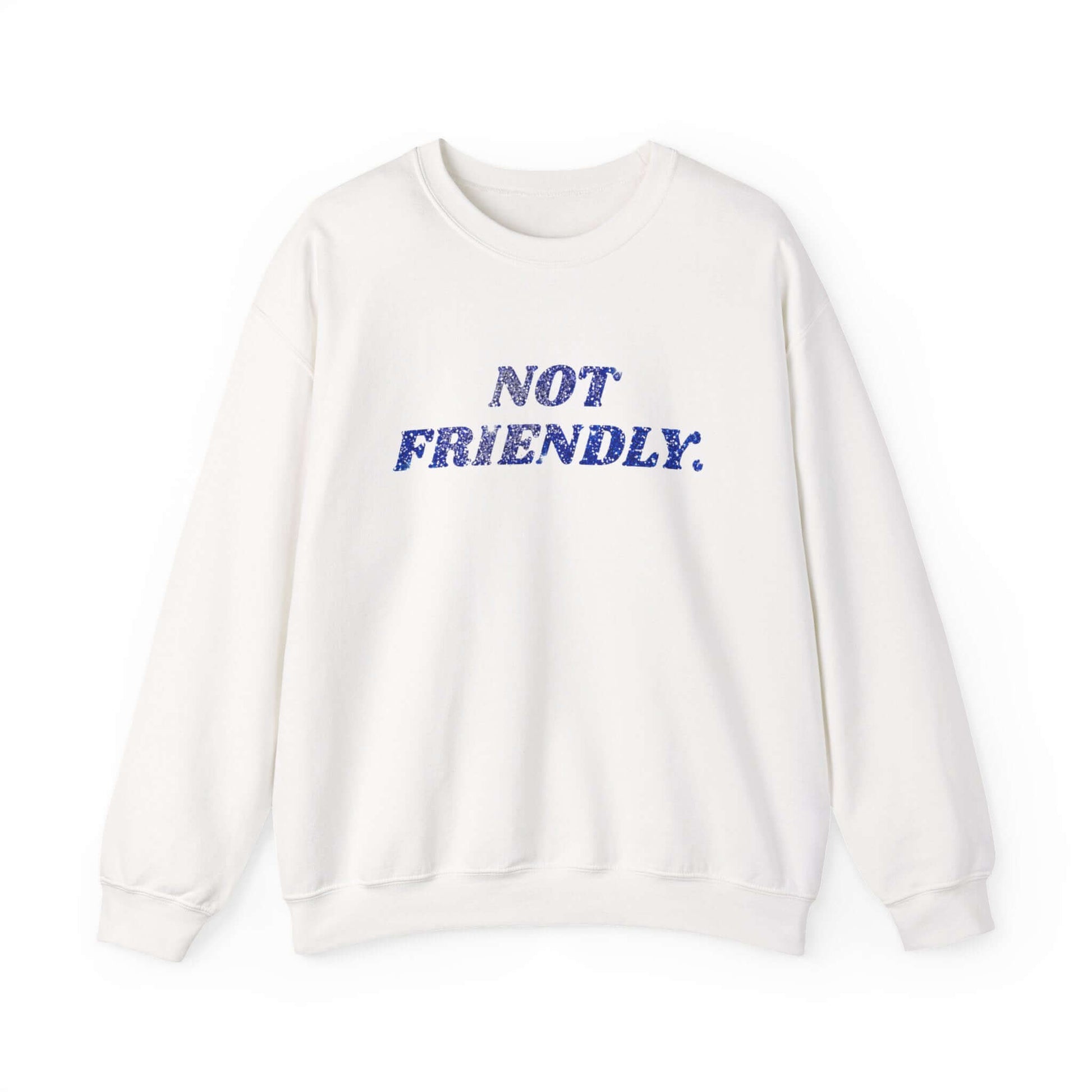 Not Sorry Faux Glitter Crewneck Sweatshirt, Brand63