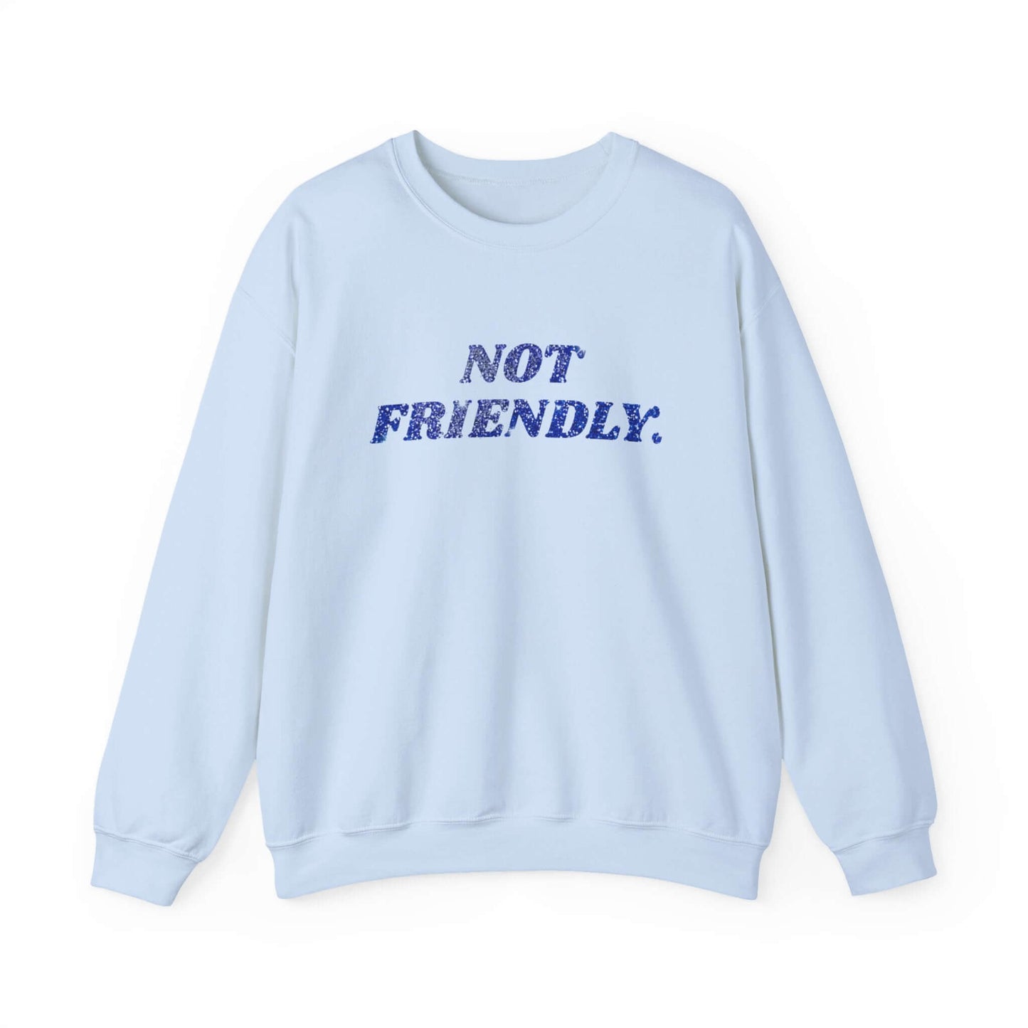 Not Sorry Faux Glitter Crewneck Sweatshirt, Brand63