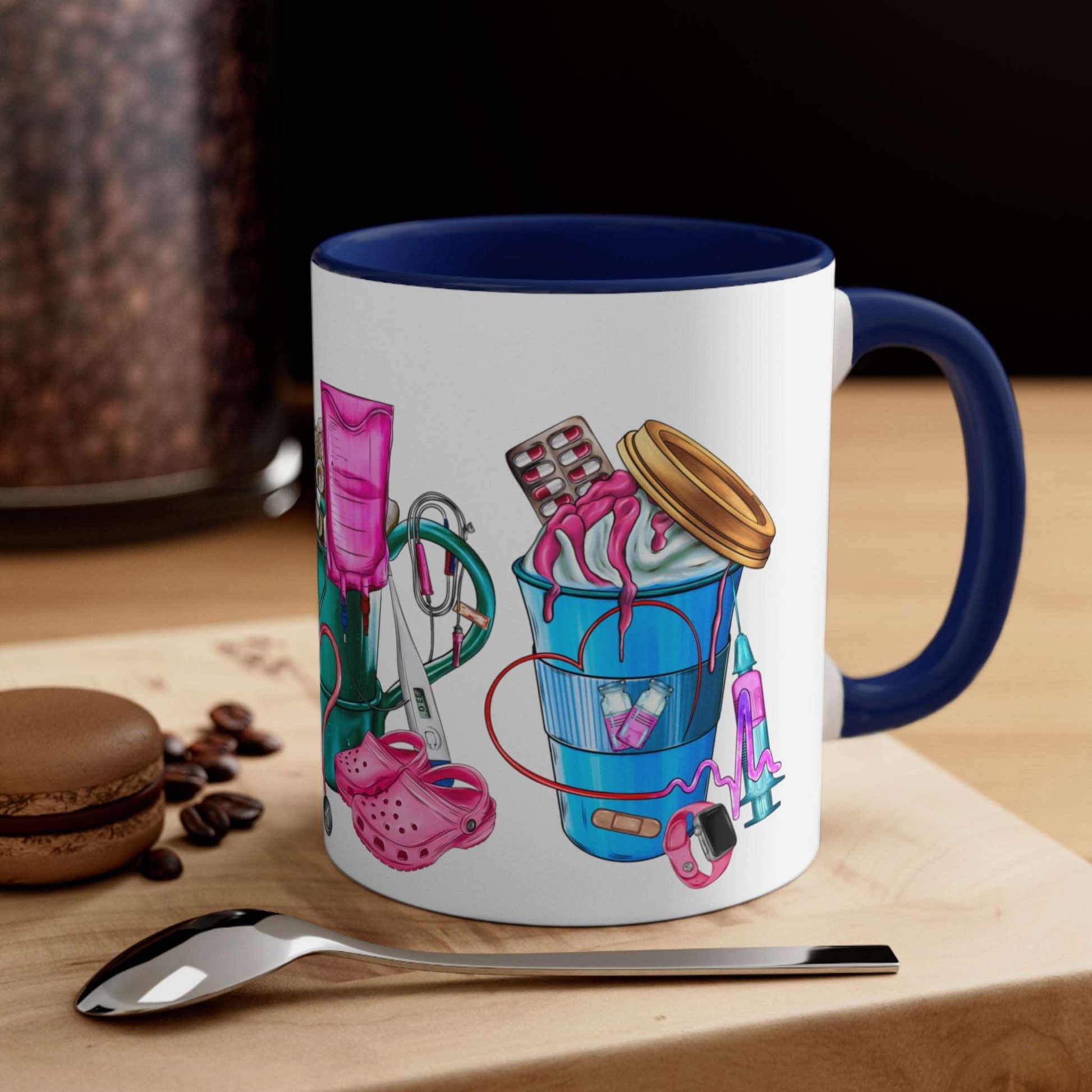 Nurse Ceramic Mug - Fron-tLine Worker Coffee Cup, coffee, coffee lover, drinking cup, Gift For Her, Christmas Gift, Holiday Gift, Birthday, Brand63