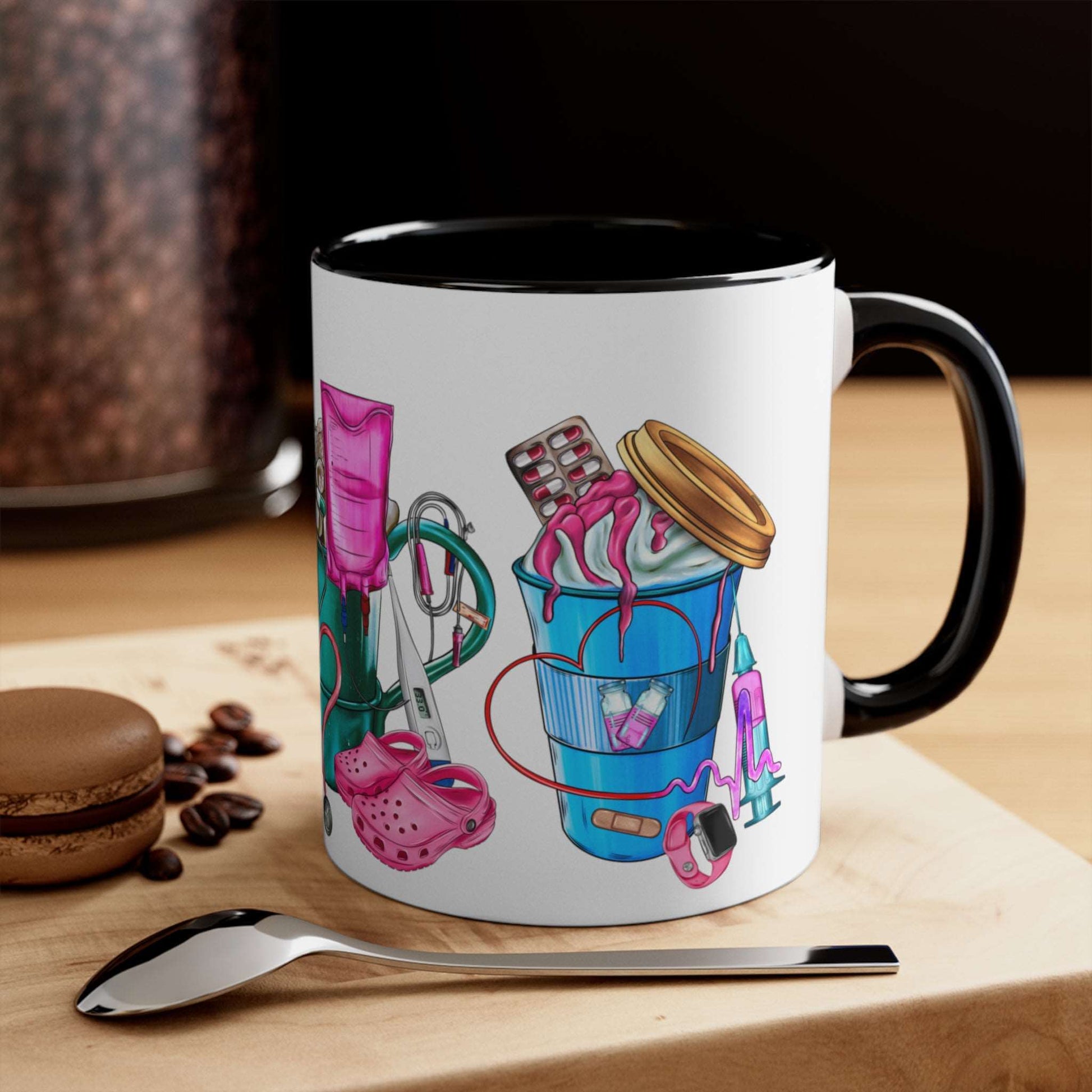 Nurse Ceramic Mug - Fron-tLine Worker Coffee Cup, coffee, coffee lover, drinking cup, Gift For Her, Christmas Gift, Holiday Gift, Birthday, Brand63