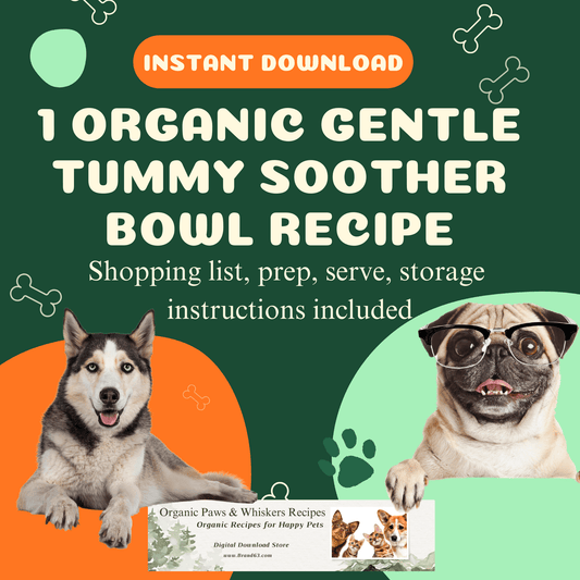 Organic Gentle Tummy Dog Soother Bowl Recipe DIY, Brand63