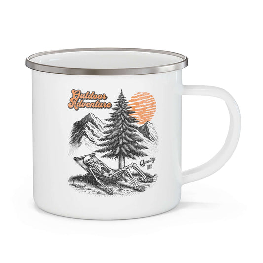 Outdoor Adventure Skeleton Camping Mug, Brand63
