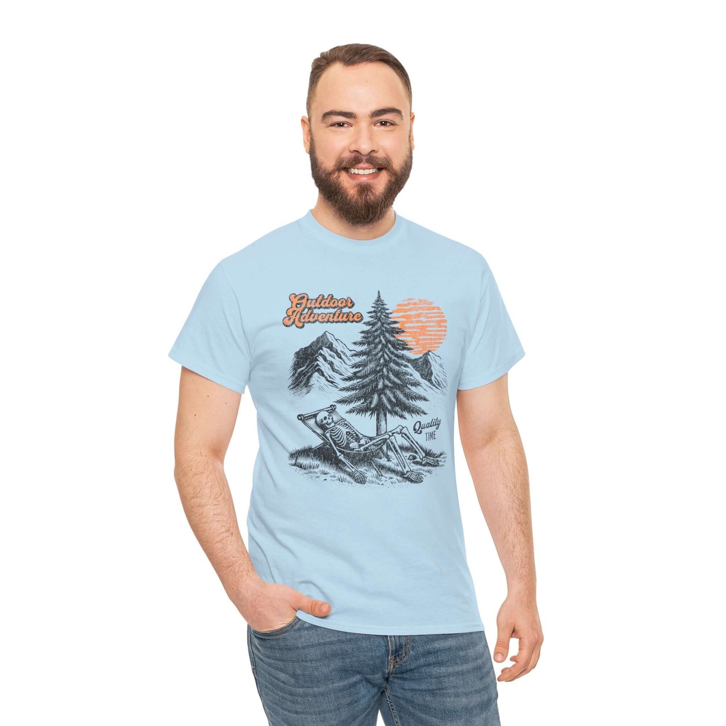 Outdoor Adventure Skeleton Cotton Tee, Brand63