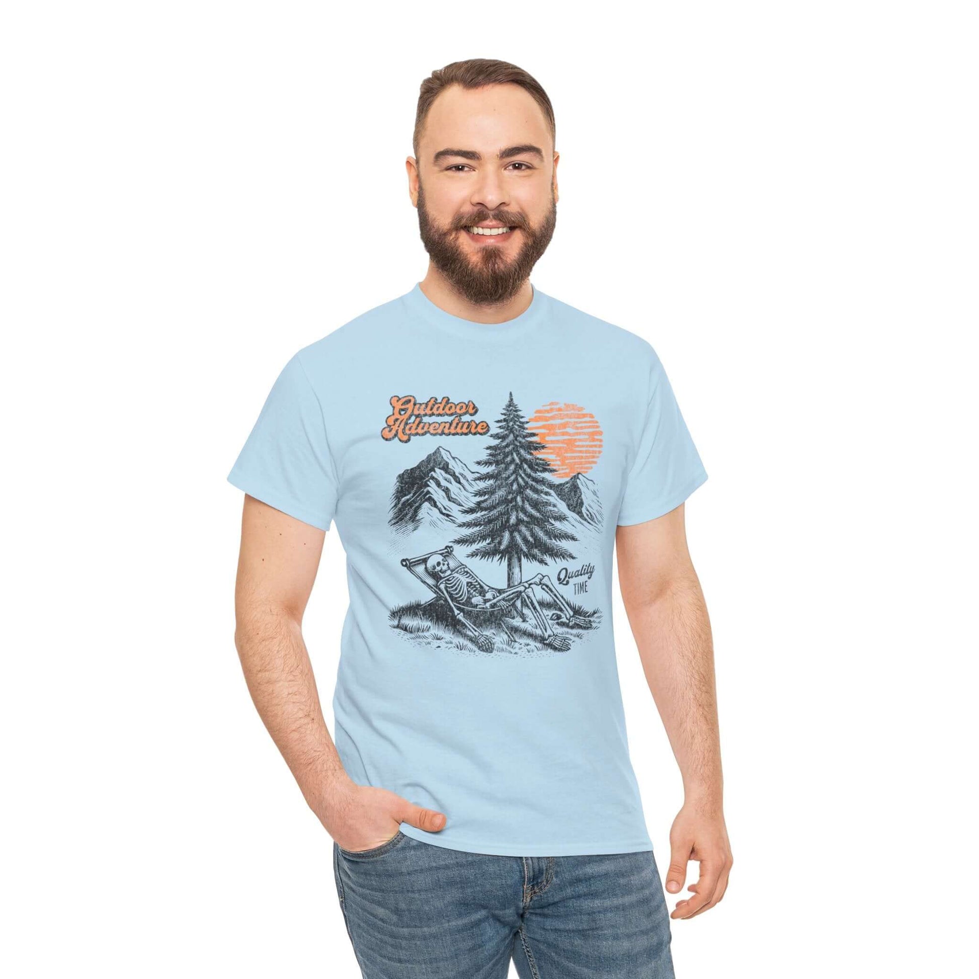Outdoor Adventure Skeleton Cotton Tee, Brand63