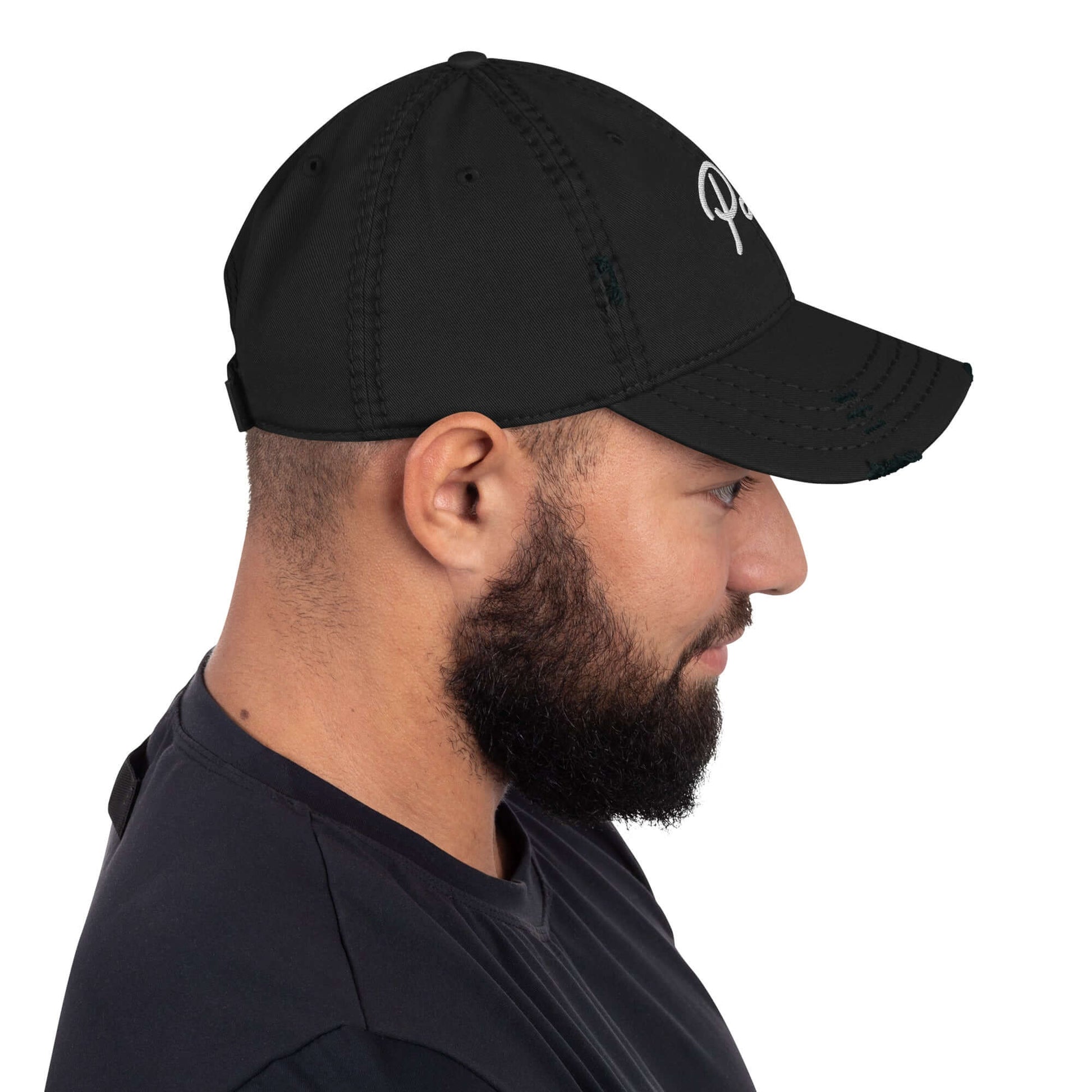 "PAPA" Distressed Embroidered Dad Hat, Brand63