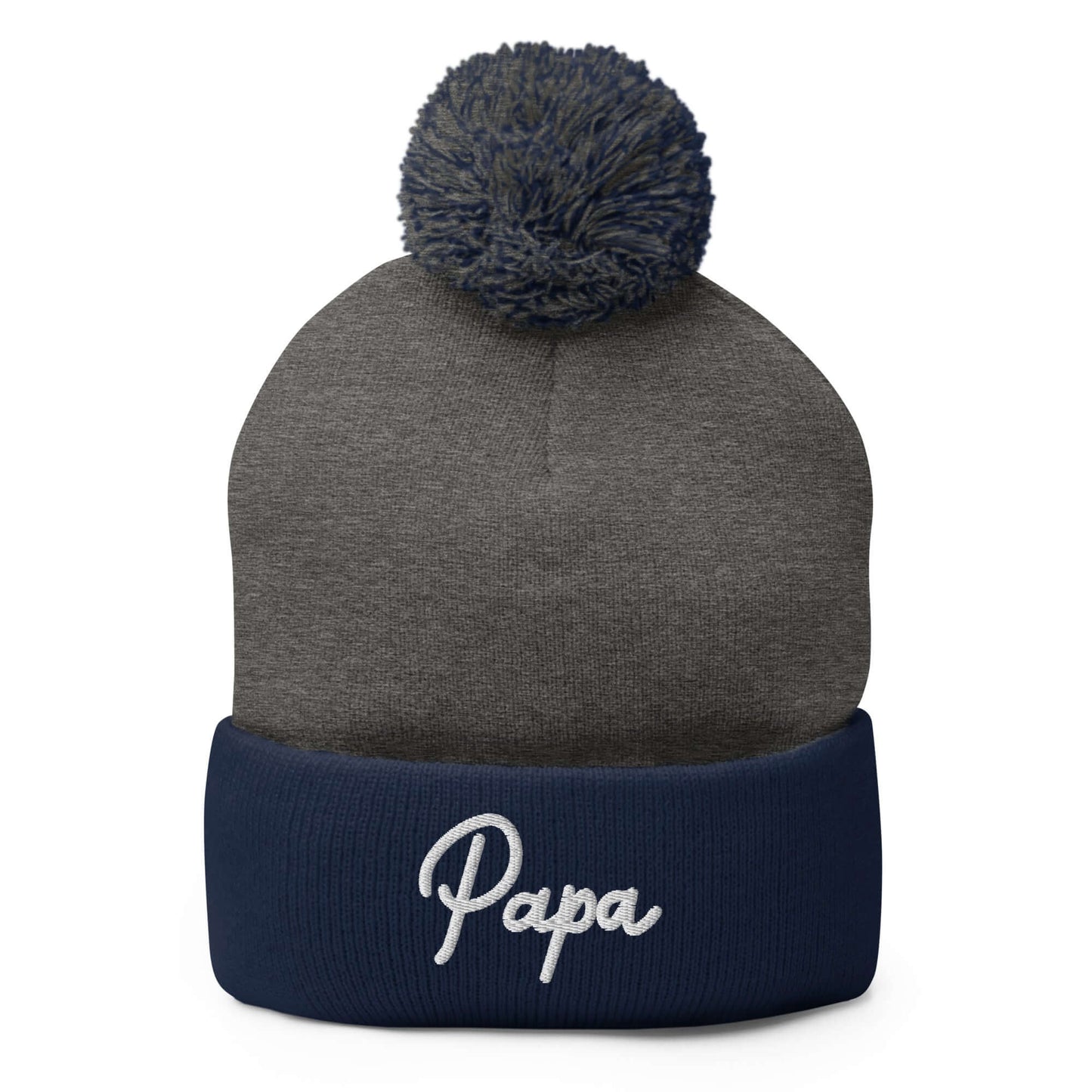 PAPA Men's Pom-Pom Embroidered Beanie
