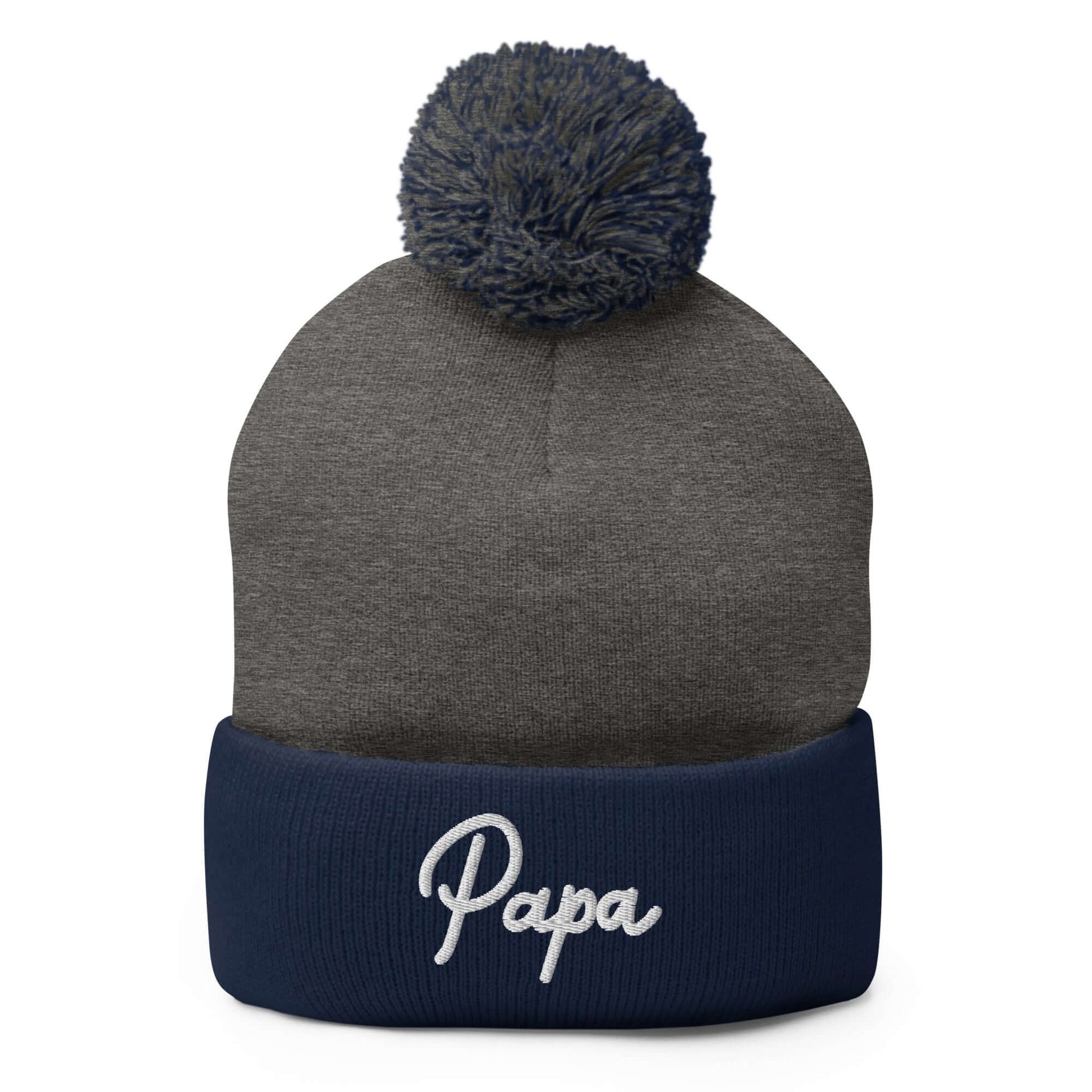 PAPA Men's Pom-Pom Embroidered Beanie