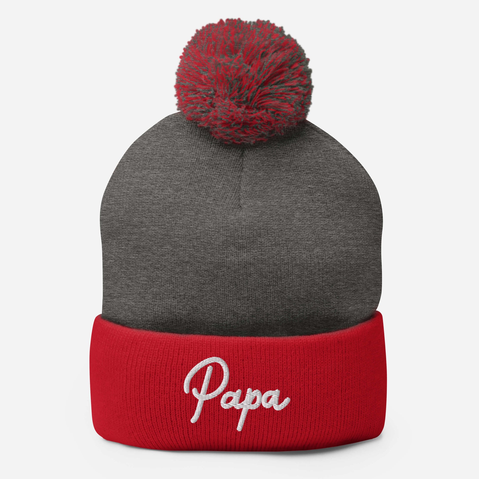 PAPA Men's Pom-Pom Embroidered Beanie