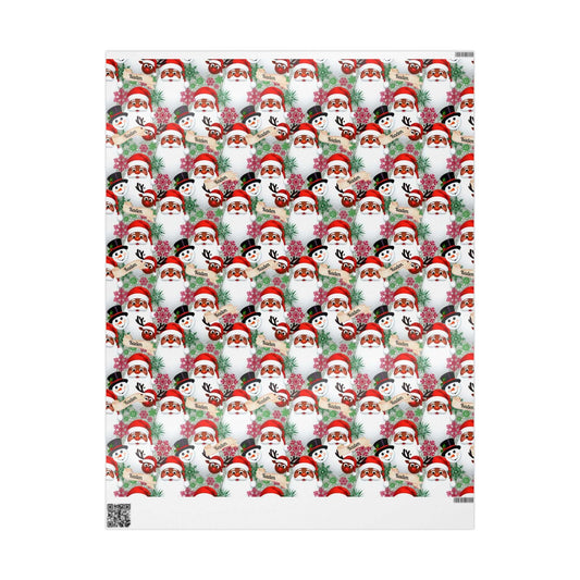 PERSONALIZE IT! African American Santa Christmas Wrapping Paper, Brand63