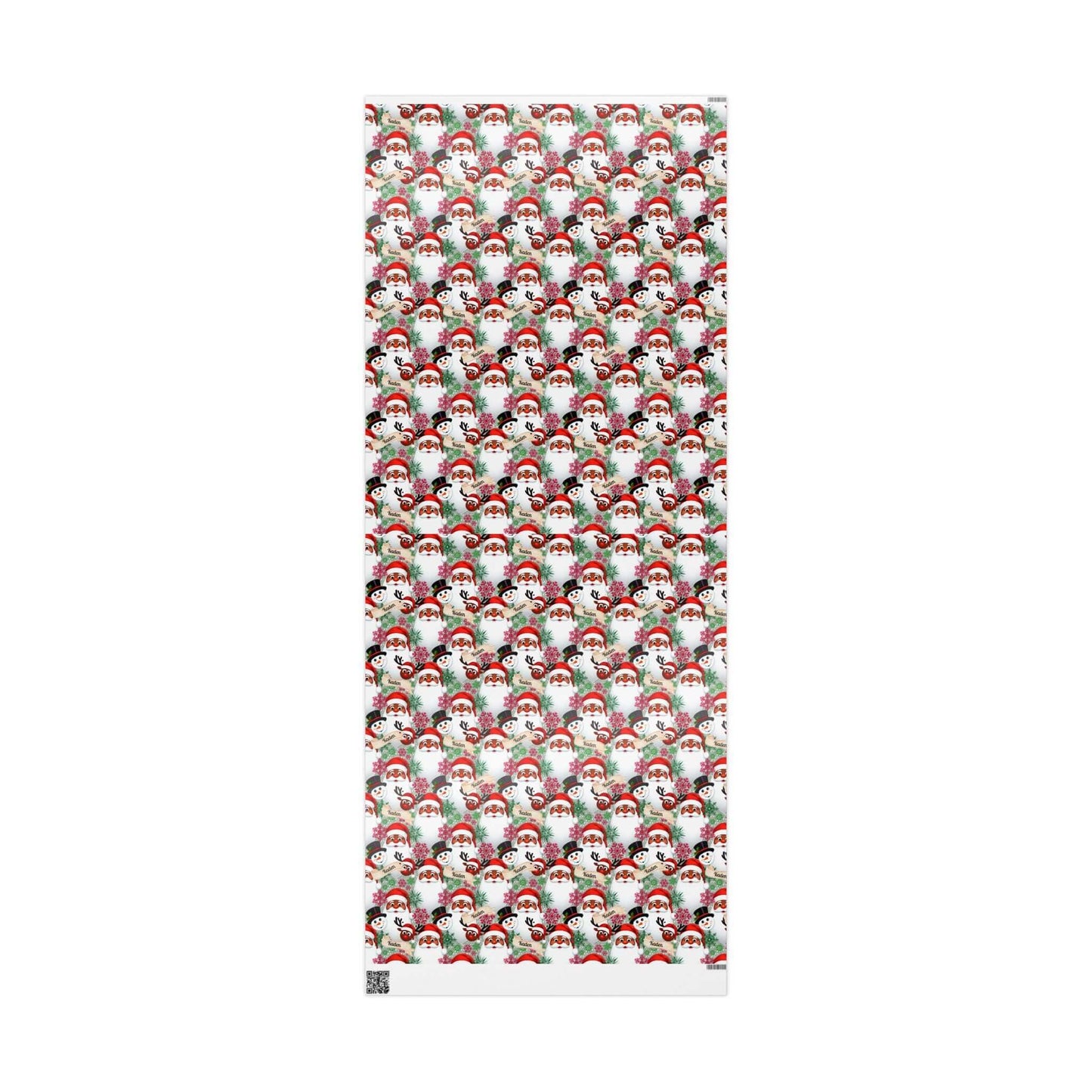 PERSONALIZE IT! African American Santa Christmas Wrapping Paper, Brand63