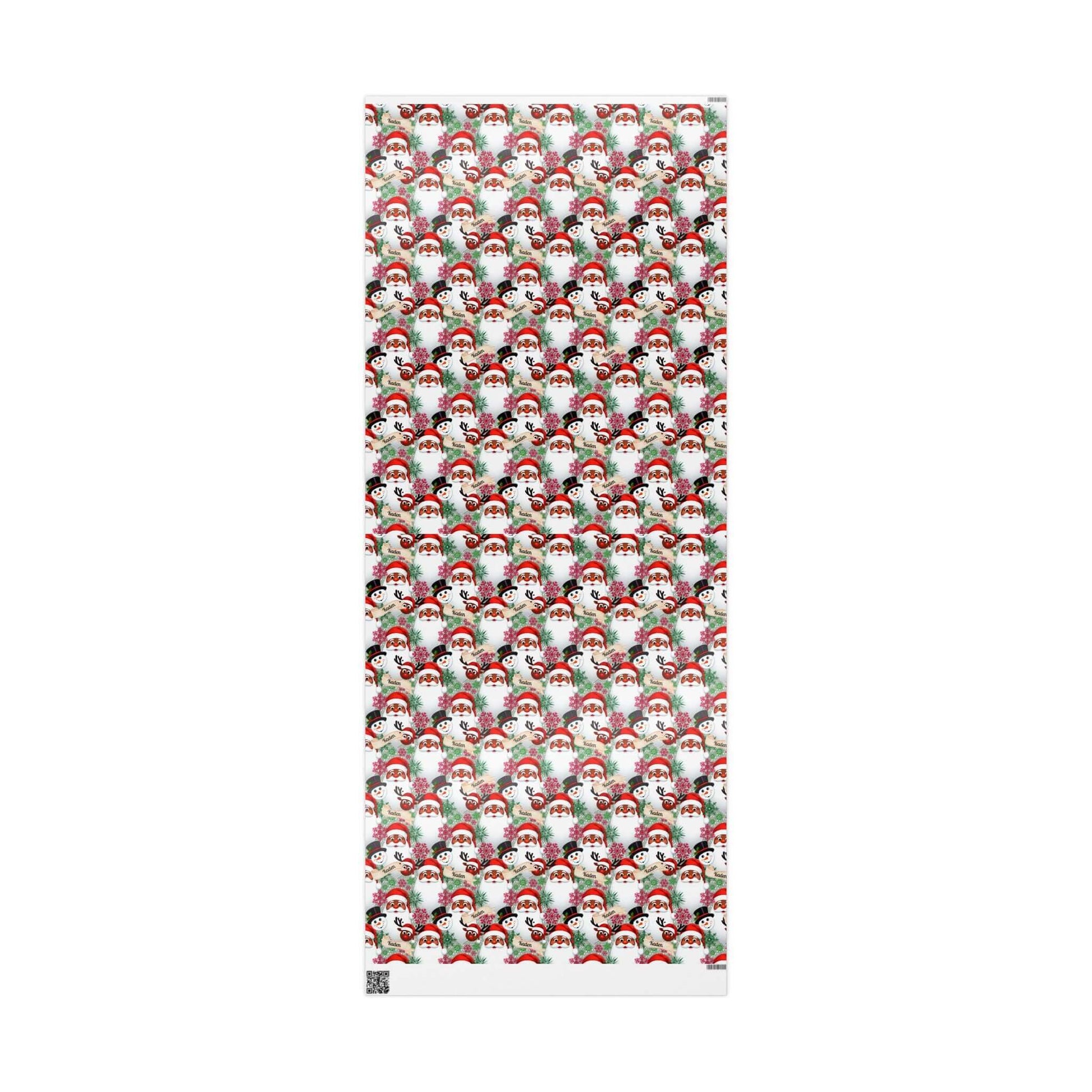 PERSONALIZE IT! African American Santa Christmas Wrapping Paper, Brand63