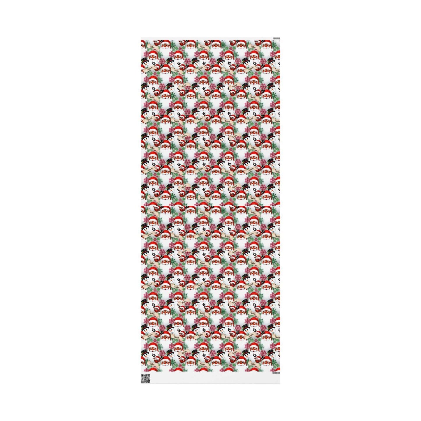 PERSONALIZE IT! African American Santa Christmas Wrapping Paper, Brand63