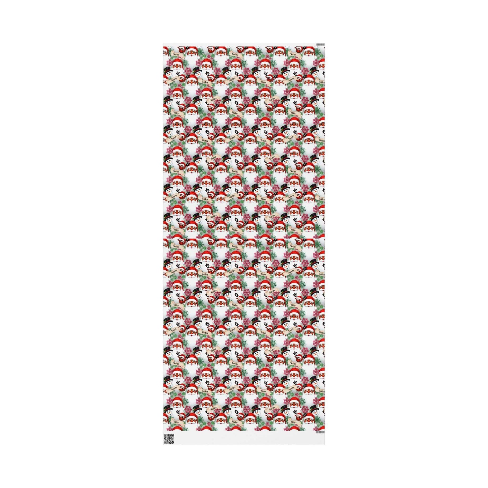 PERSONALIZE IT! African American Santa Christmas Wrapping Paper, Brand63