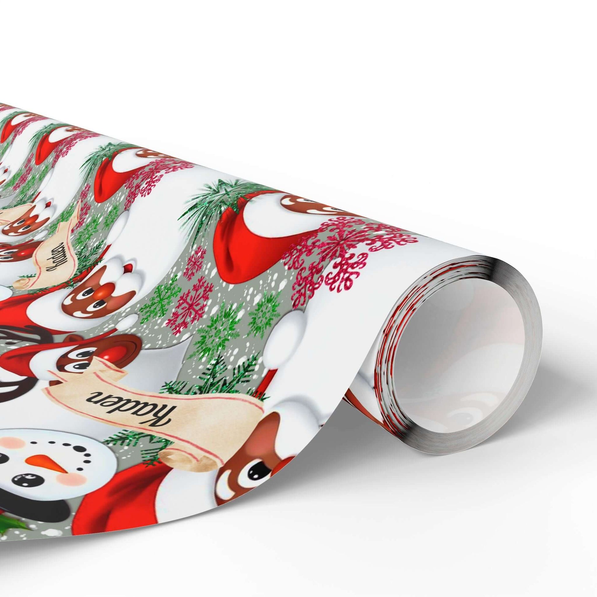 PERSONALIZE IT! African American Santa Christmas Wrapping Paper, Brand63