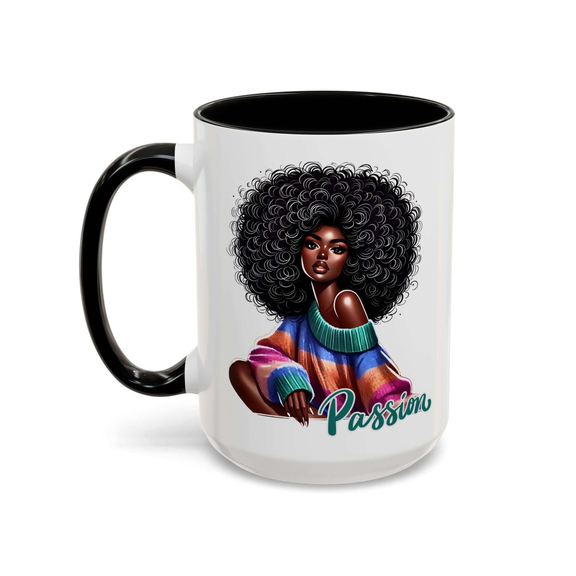 Passion Afro Art Coffee Mug - 15oz, Brand63