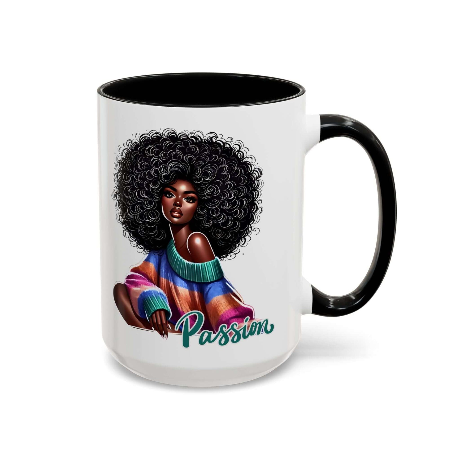Passion Afro Art Coffee Mug - 15oz, Brand63