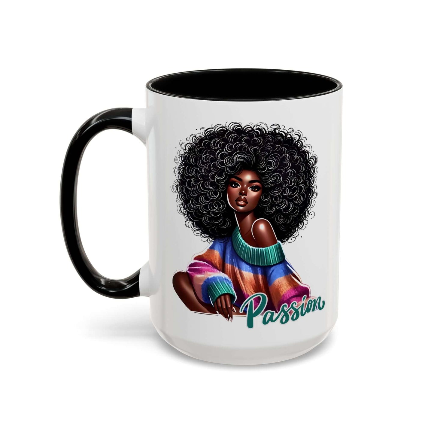 Passion Afro Art Coffee Mug - 15oz, Brand63